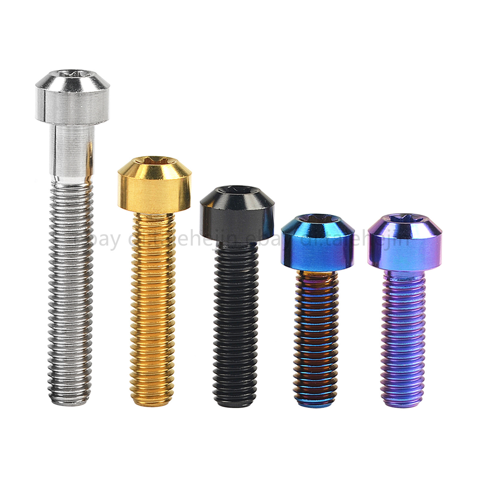 Titanium Bolt M8x10 15 20 25 30 35 40 45 50mm Chamfered Round Torx Head Screws