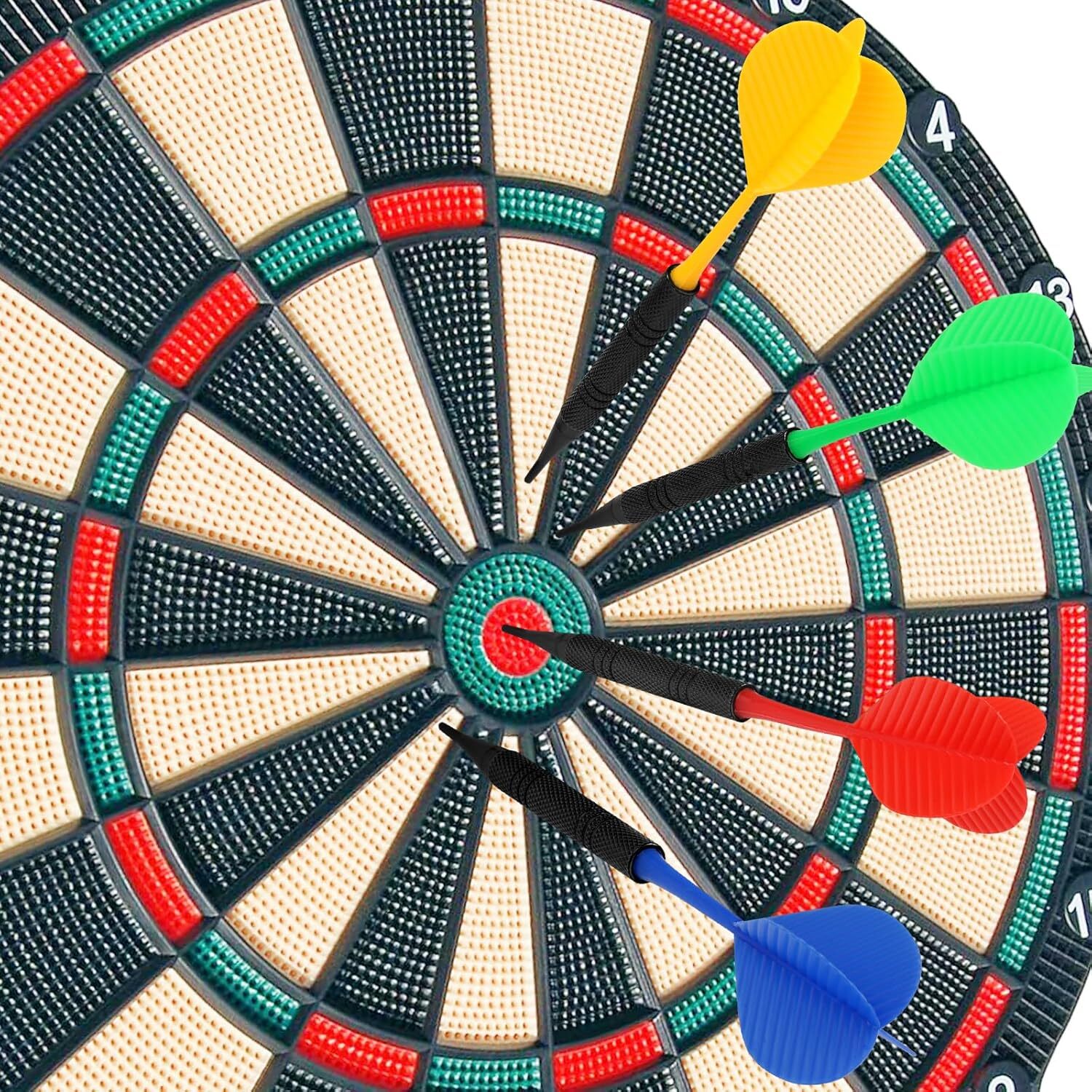 12 Pcs Soft Tip Darts Bar Dart Plastic Tip Darts Set Attach Extra 100 Black 2