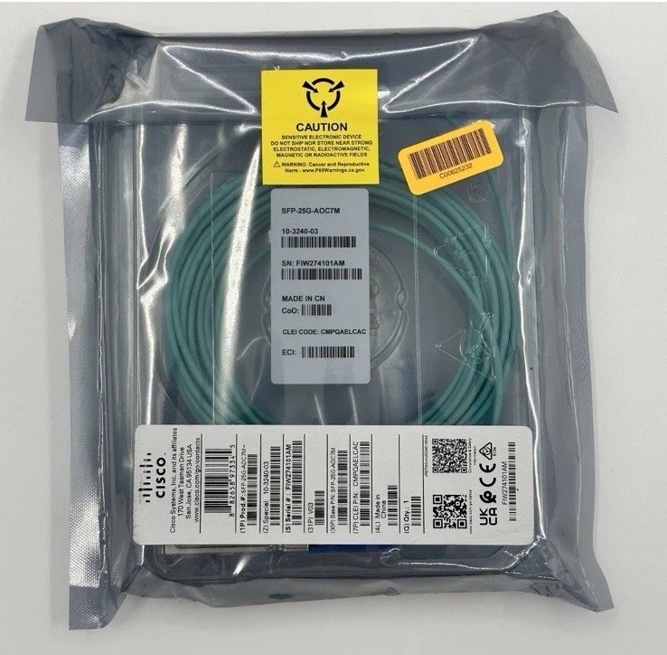 GENUINE CISCO 25G Base Active Optical SFP cable 7M SFP-25G-AOC7M NEW SHIPS FREE!