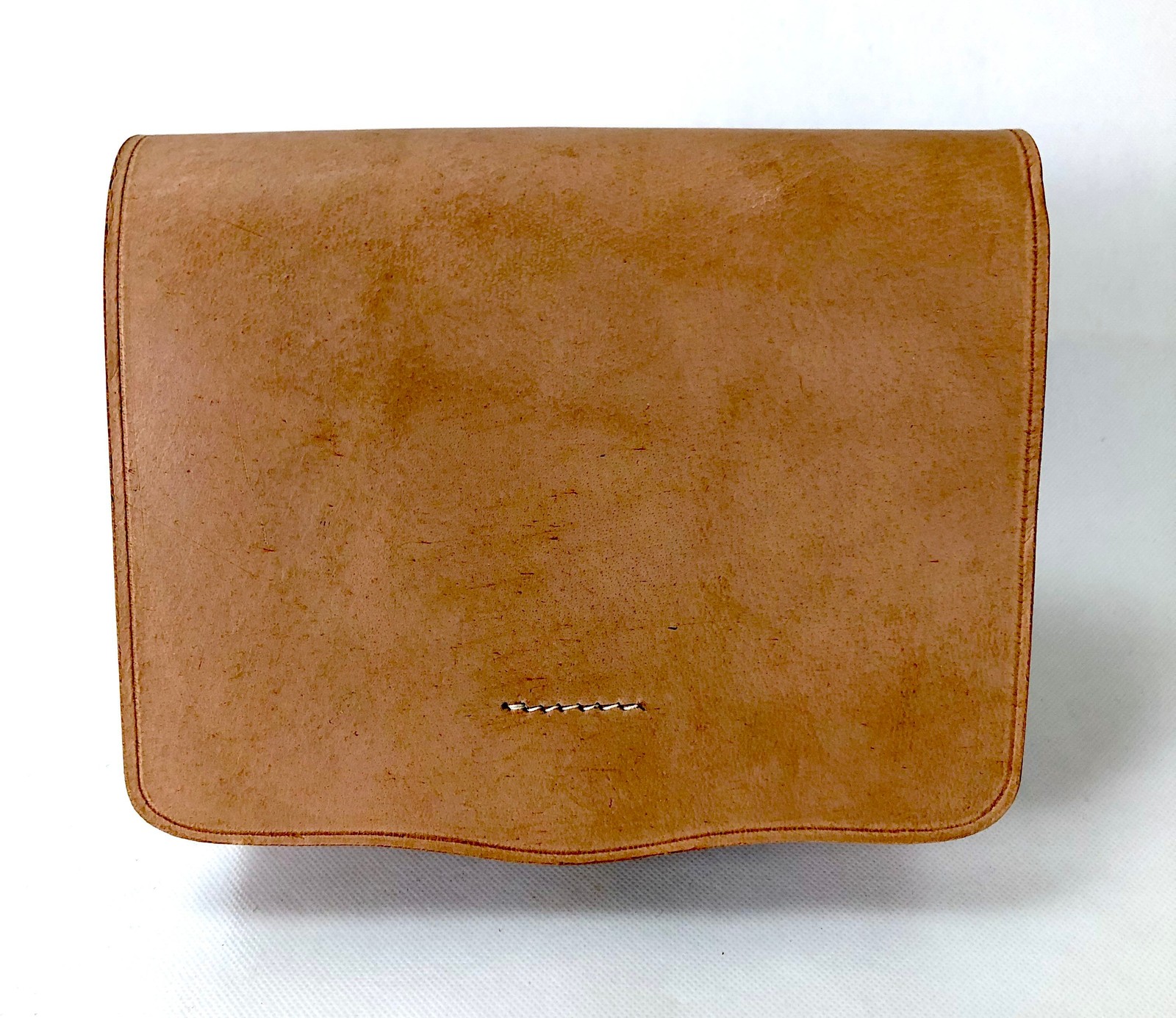 Natural Leather Civil War Cartridge Box with Tins