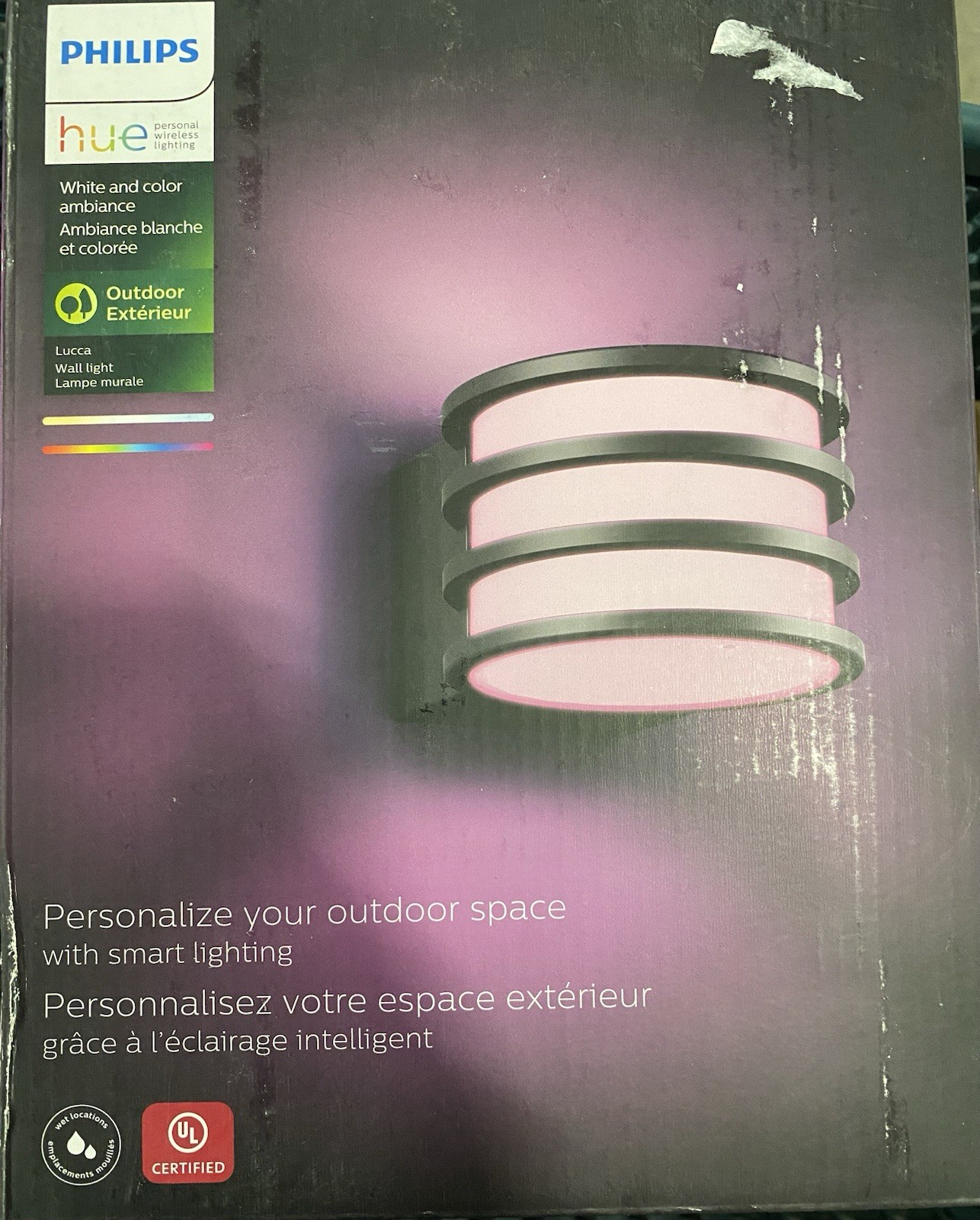 Philips Hue Lucca White And Color Ambiance Outdoor Wall Light BRAND NEW