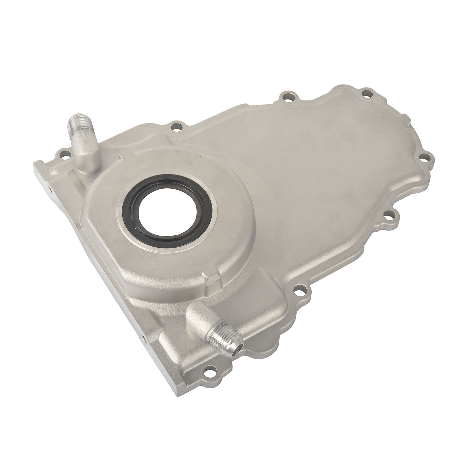 Timing Cover w/ 10AN Turbo Oil Drain Fitting For LS Gen 3 4.8L 5.3L 5.7L 6.0L