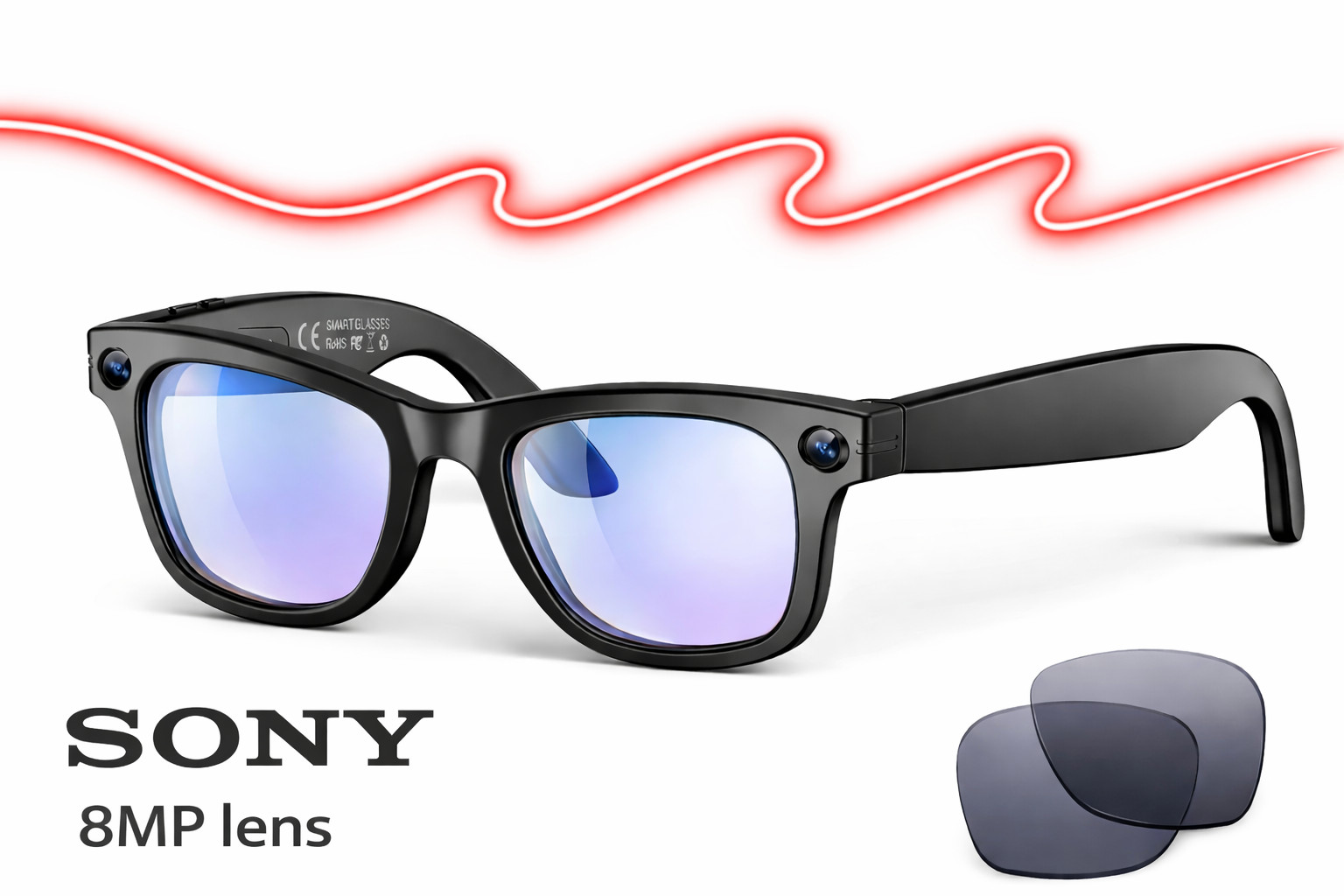 Smart Glasses HD Camera Bluetooth • iOS/Android | Ray-Ban Meta Alternative