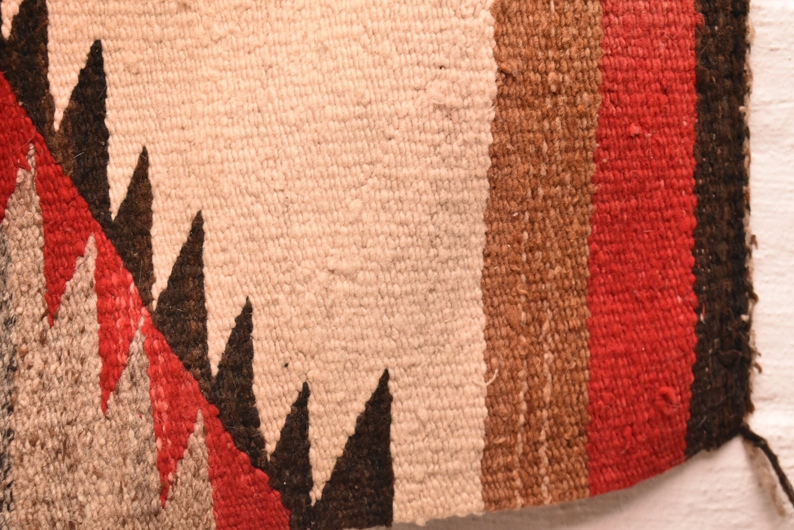 Antique Navajo Large Rug Native American Indian Weaving 62x31 Textile Vintage