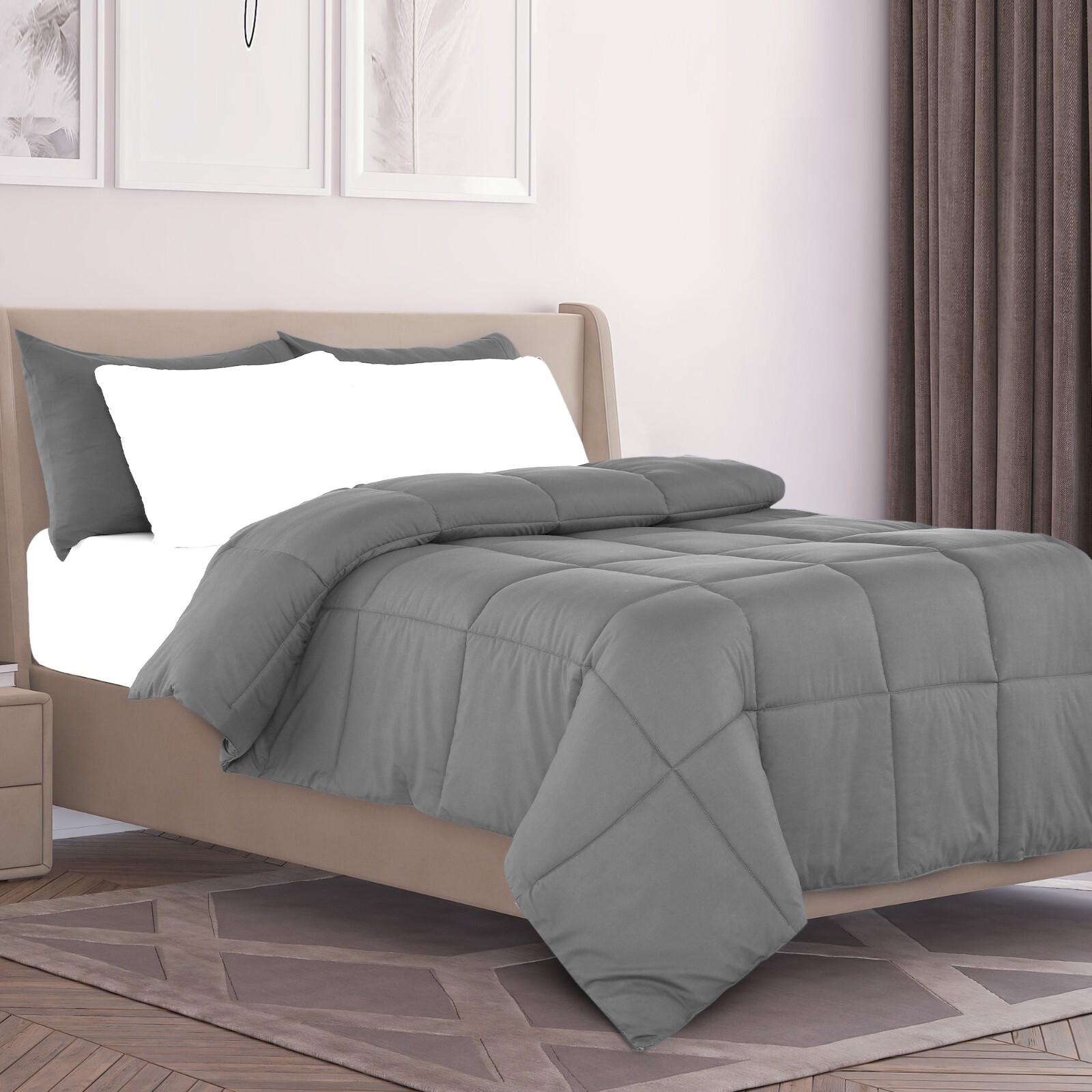 Ultra Soft Down Alternative Comforter Reversible Duvet Insert With Corner Tabs