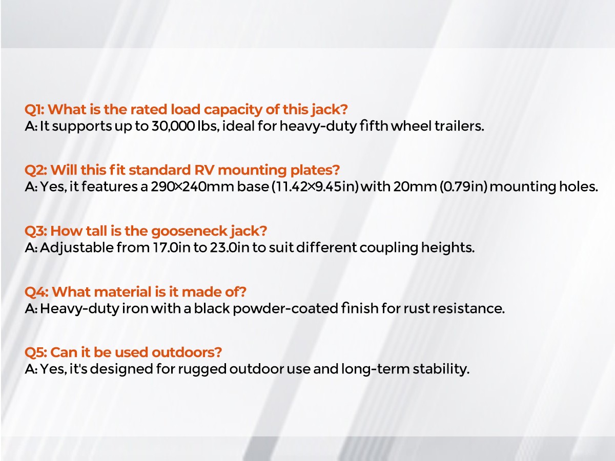 For Camper RV Trailer 12"-17" Fifth (5th) Wheel to Gooseneck Adapter Hitch