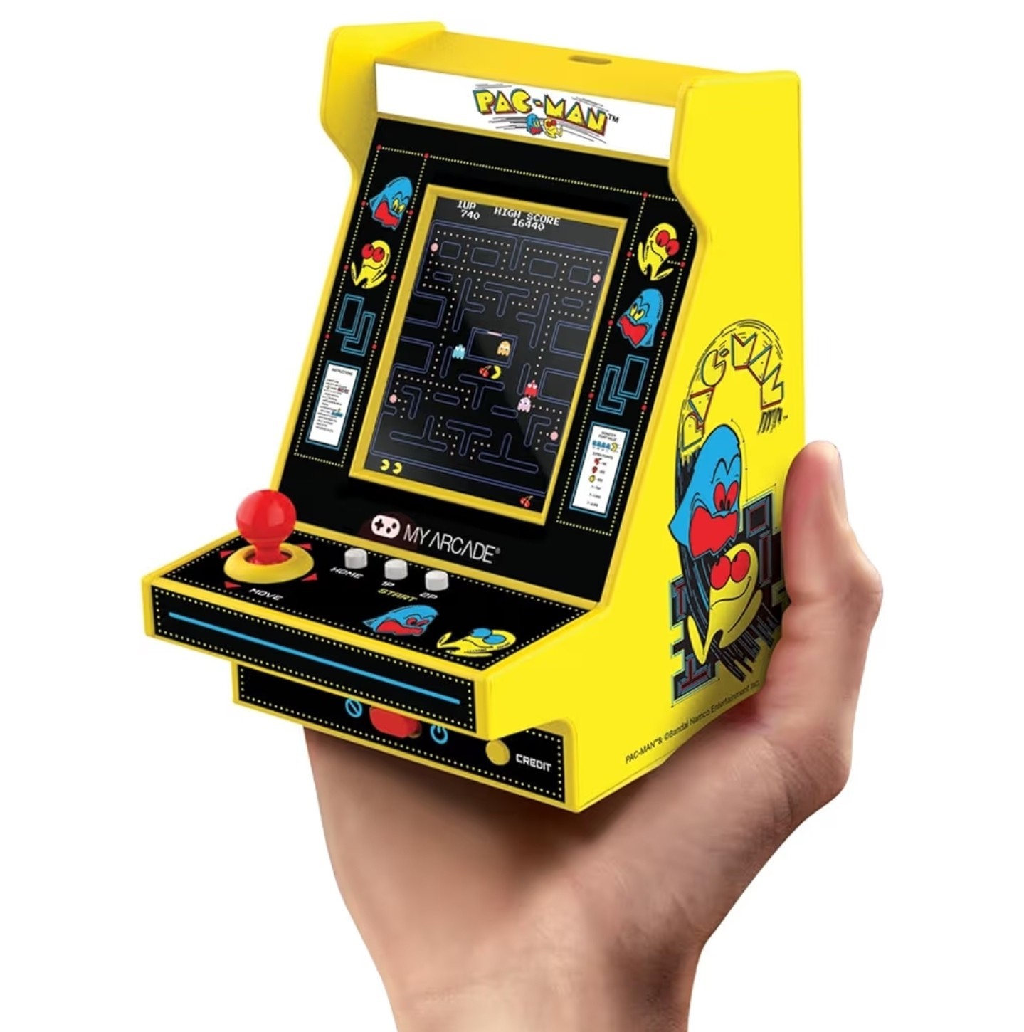 My Arcade Pac-Man Micro Player Pro: 6.75" Handheld Retro Mini Arcade, Arcade ...