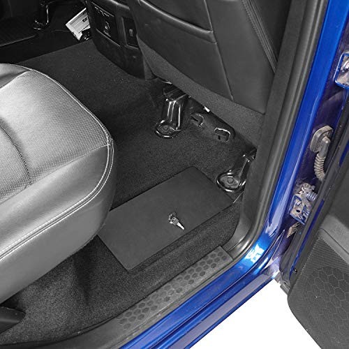 RAM Rear Seat Floor Storage Organizer Tray Lock Vault Box for 09-18 Dodge RAM