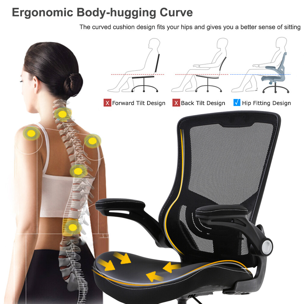 Drafting Chair with Flip Up Arms Foot Rest Back Support Adjustable Height