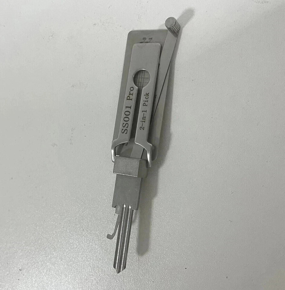 2 In 1 SS001 Key Decoder Perfect Match For Key Picking Hook Tool Stainless Steel
