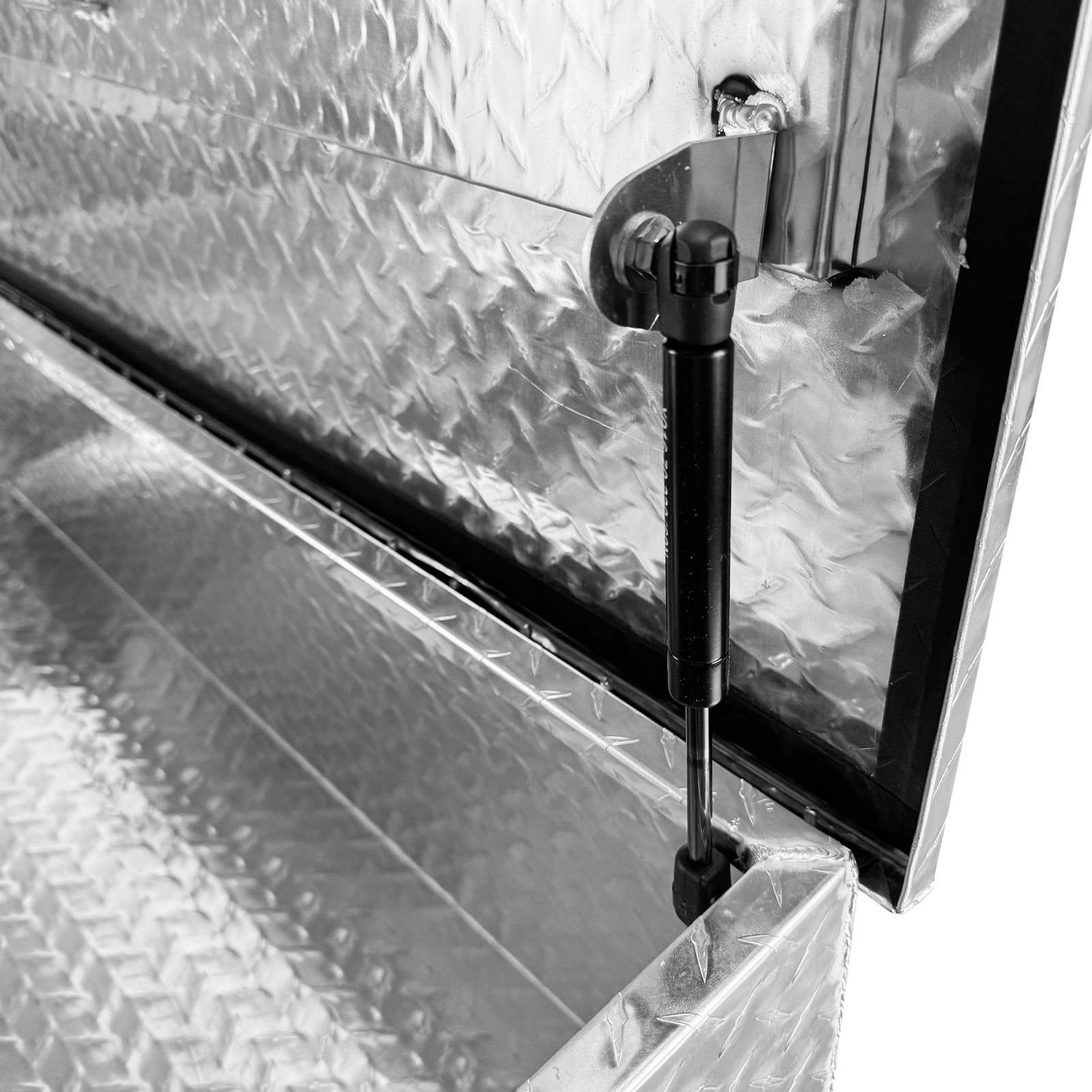 39" Aluminum Truck Bed Tool Box Diamond Plate Trailer Tool Box with Side Handle