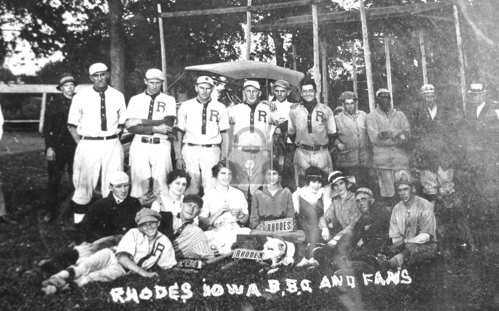 Baseball Team Rhodes Iowa IA - Reprint