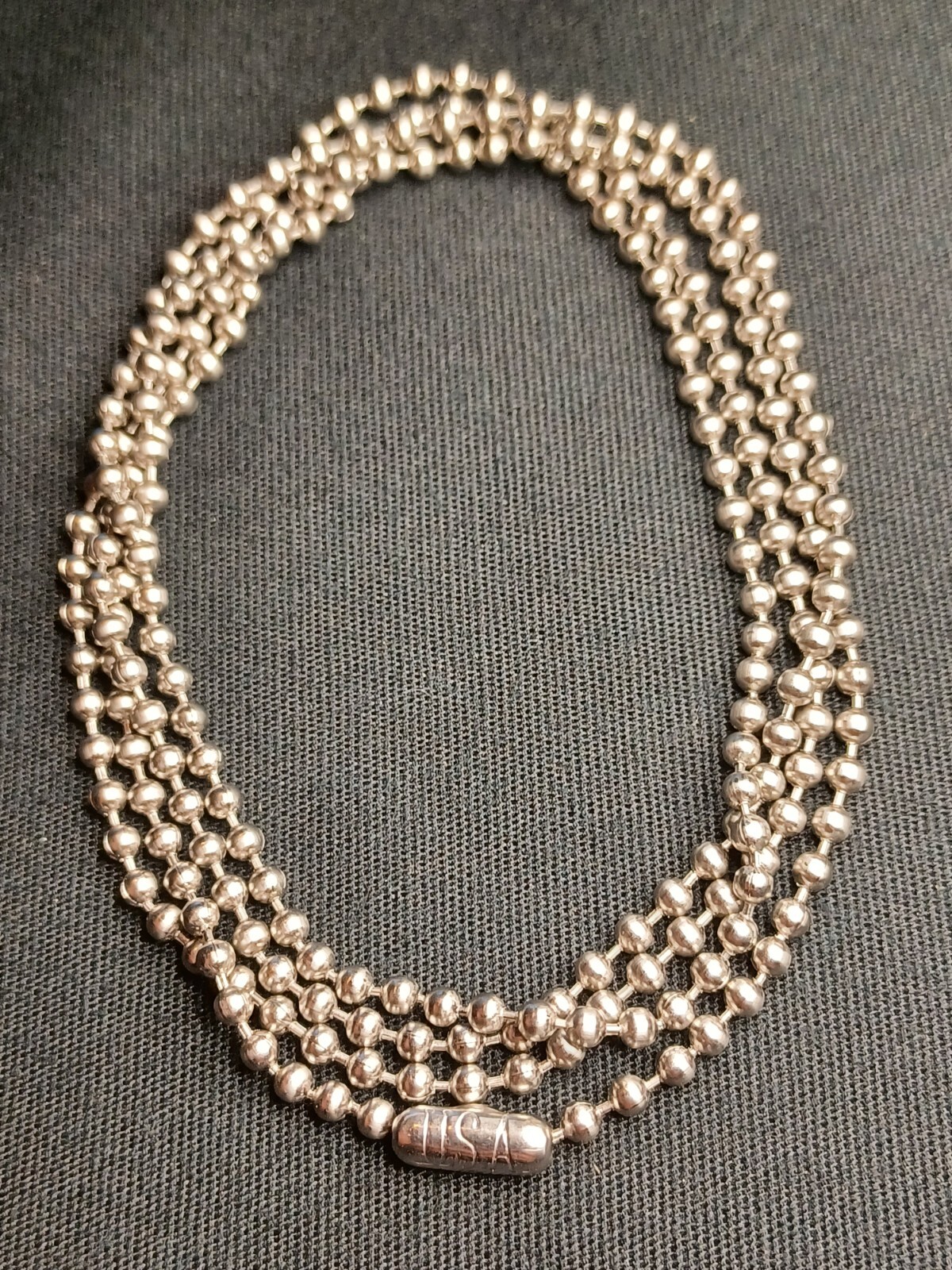 27" Premium Stainless Steel Military Ball Bead Replacement USA Dog Tag Chain