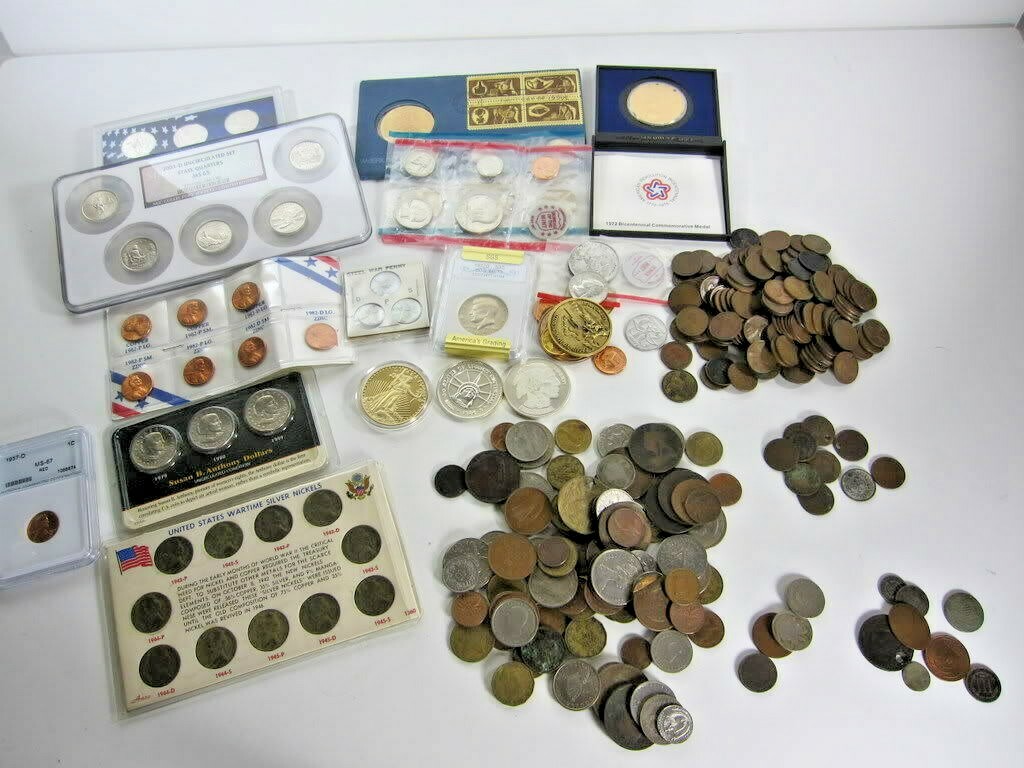 BIG GRAB BAG WITH OVER 80 COIN, SILVER, MINT, PROOF COINS, PR69 NGC/PCGS #NB5