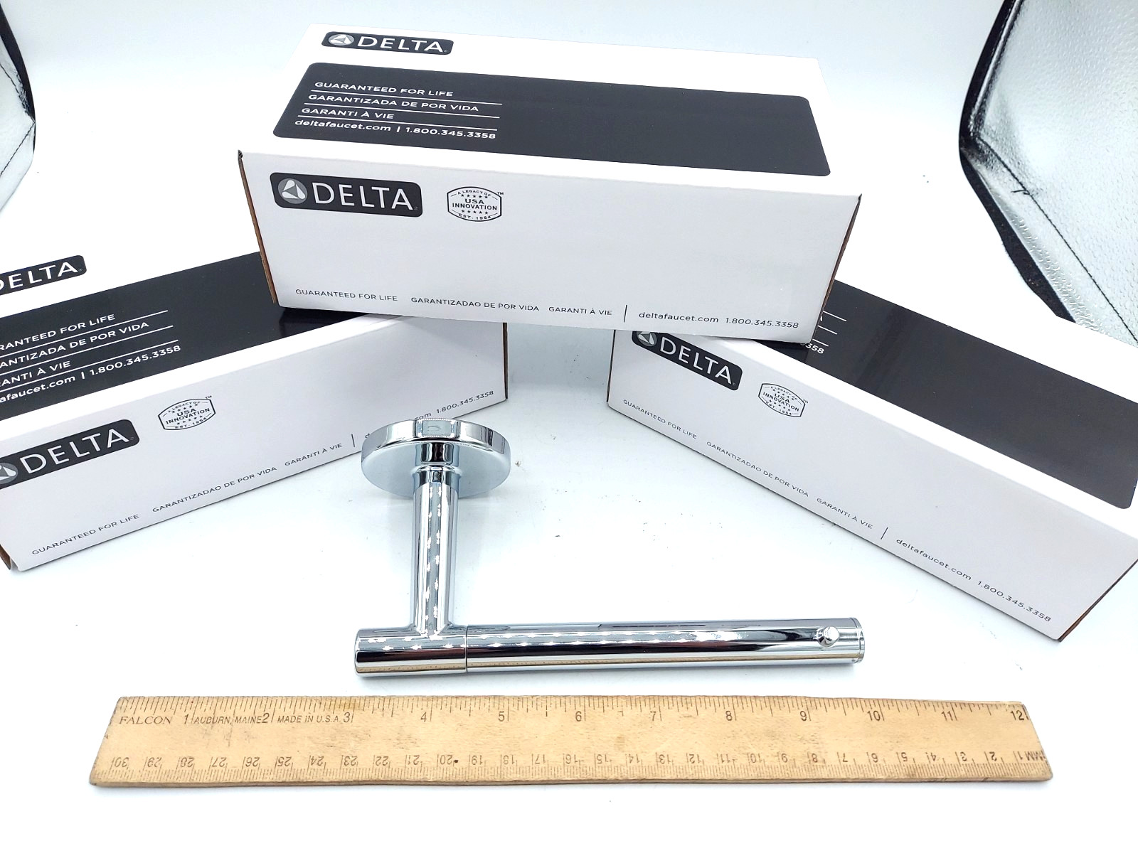 Delta Trinsic Single Post Toilet Paper Holder Polished Chrome 75950 **BOX of 3**