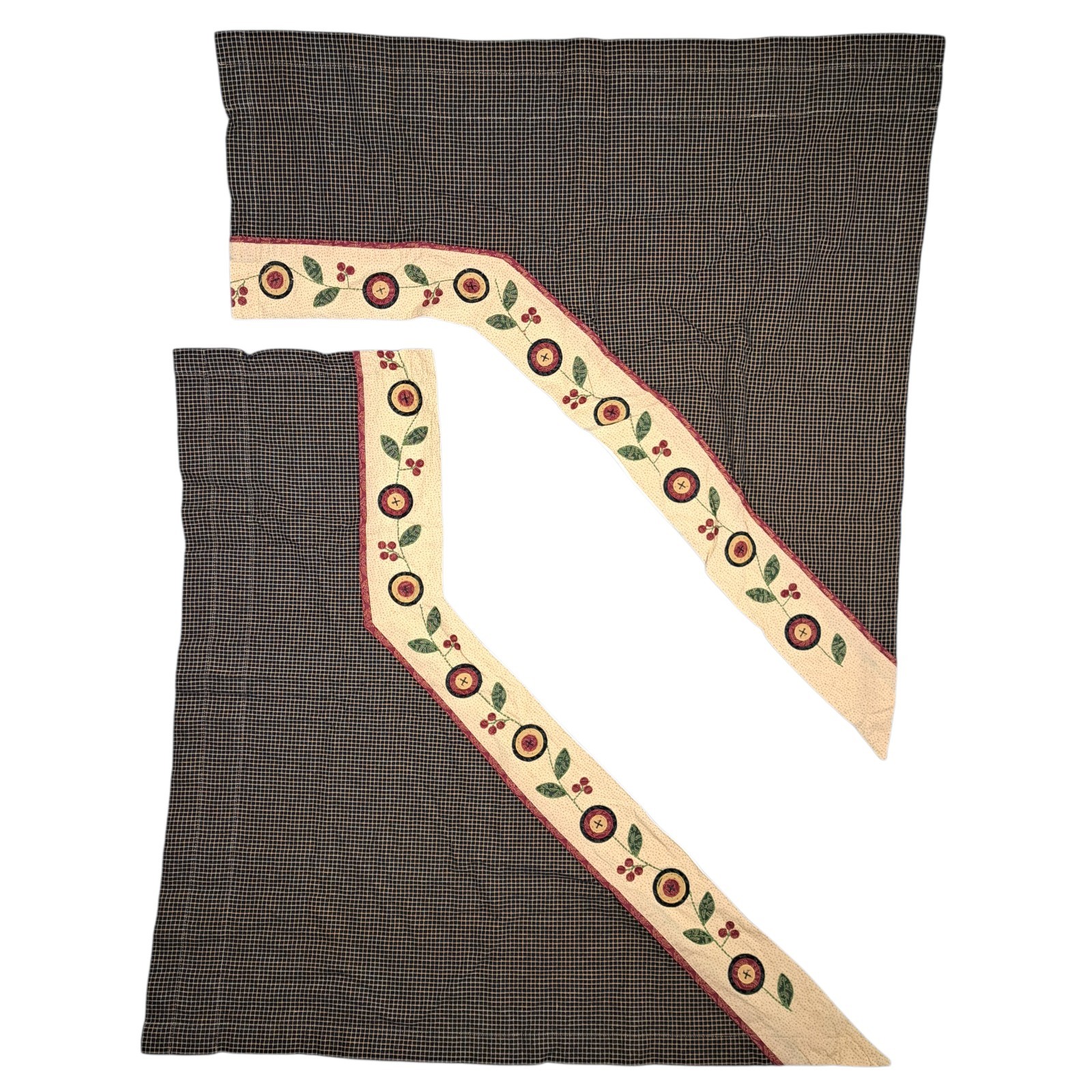 Park Designs Penny Lane Panel Curtains Farmhouse Cottagecore Kitchen Floral