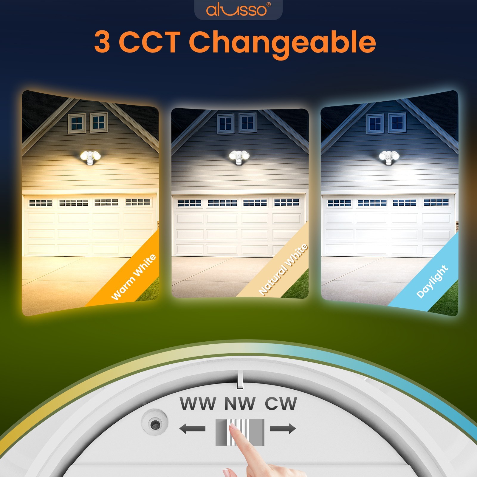 3600lm Aluminum LED Floodlight D2D/PIR Motion Sensor Outdoor Security Lamp 30W