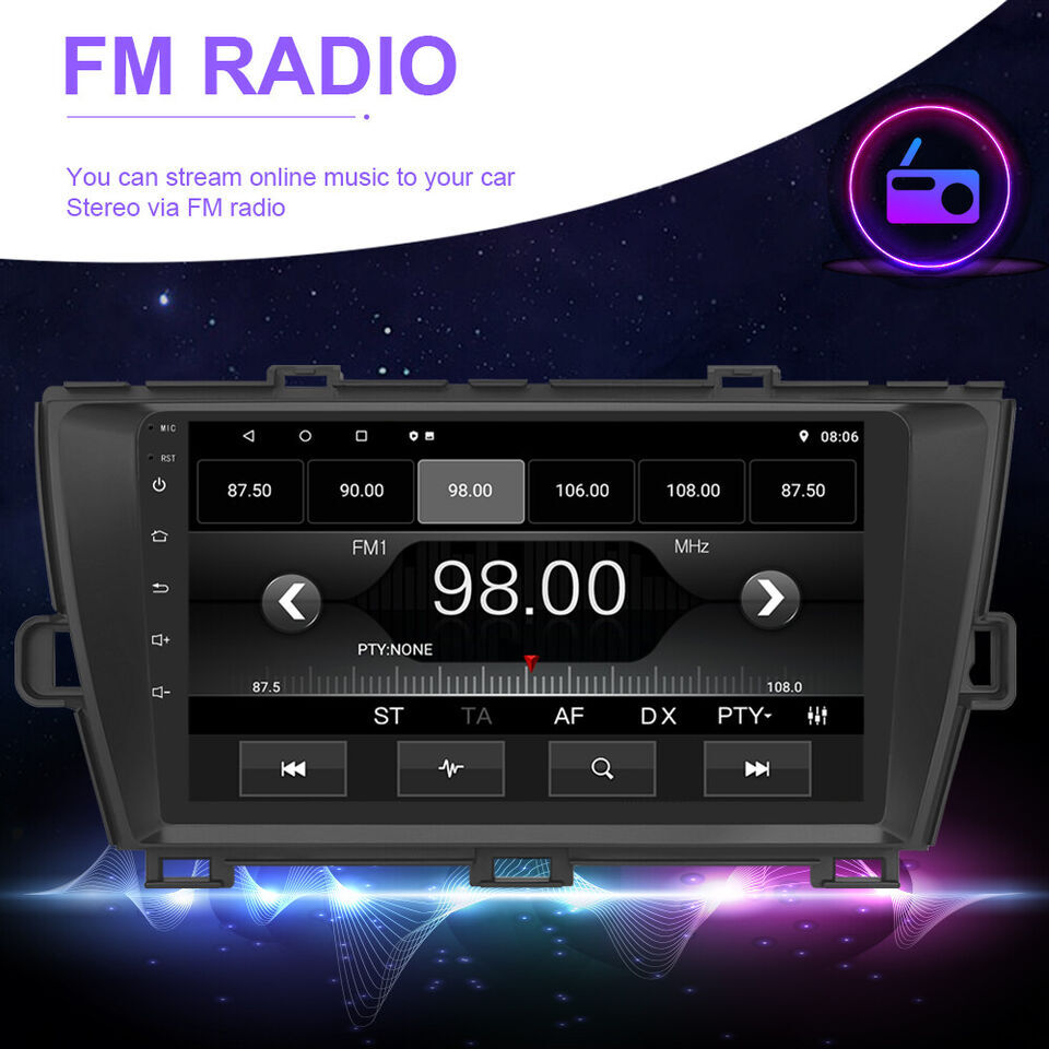 9in 64GB For Toyota Prius 2010-2015 Android 13 Carplay Auto Stereo Radio GPS Nav