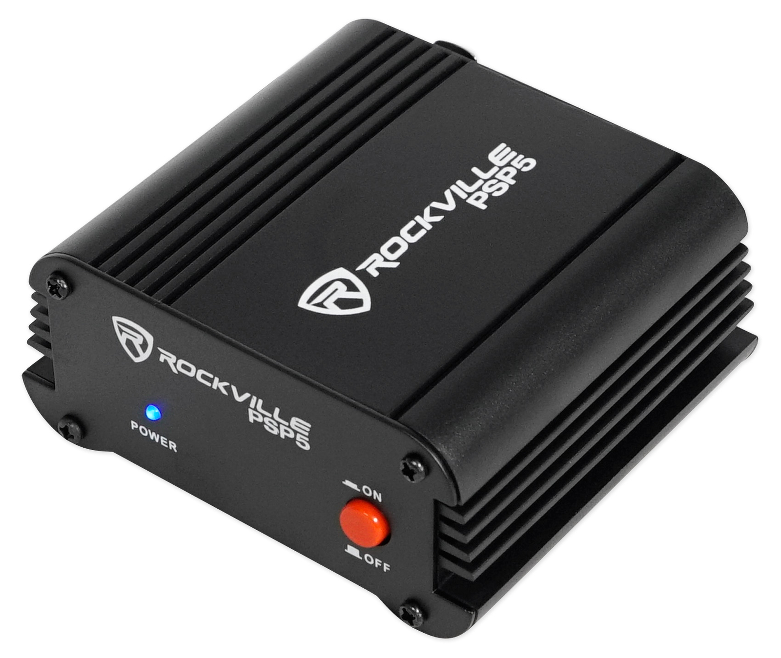 Rockville PSP5 Universal 48V Phantom Power Supply Box For Condenser Microphones