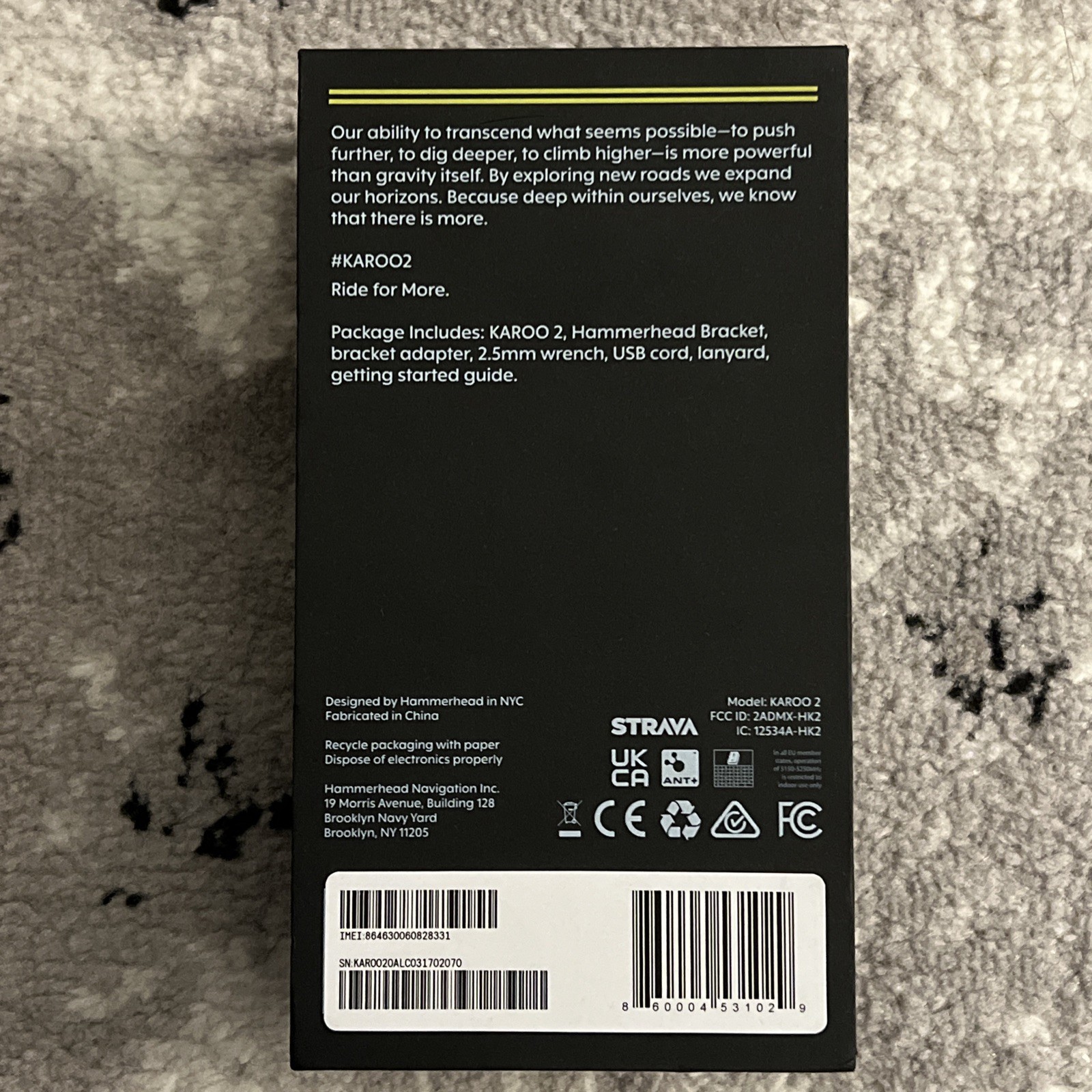 Hammerhead Karoo 2 GPS Bike Computer Touch Screen Music Bright Big Screen FREE S