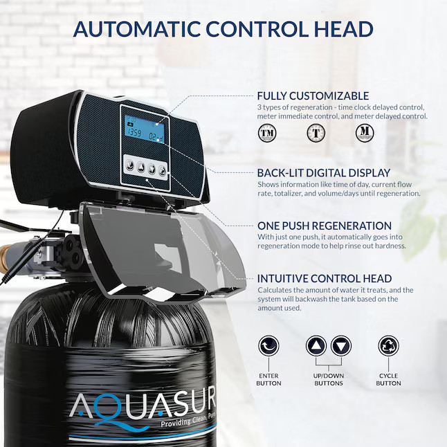 AQUASURE 32000 Grain Harmony Water Softener and Whole House Filtration System