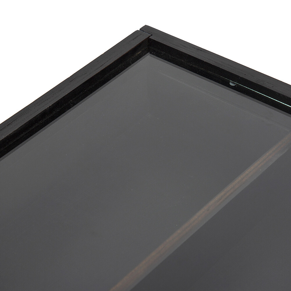 Sports Card Display Case 36 Graded Cards Baseball Wooden Frame UV Protection