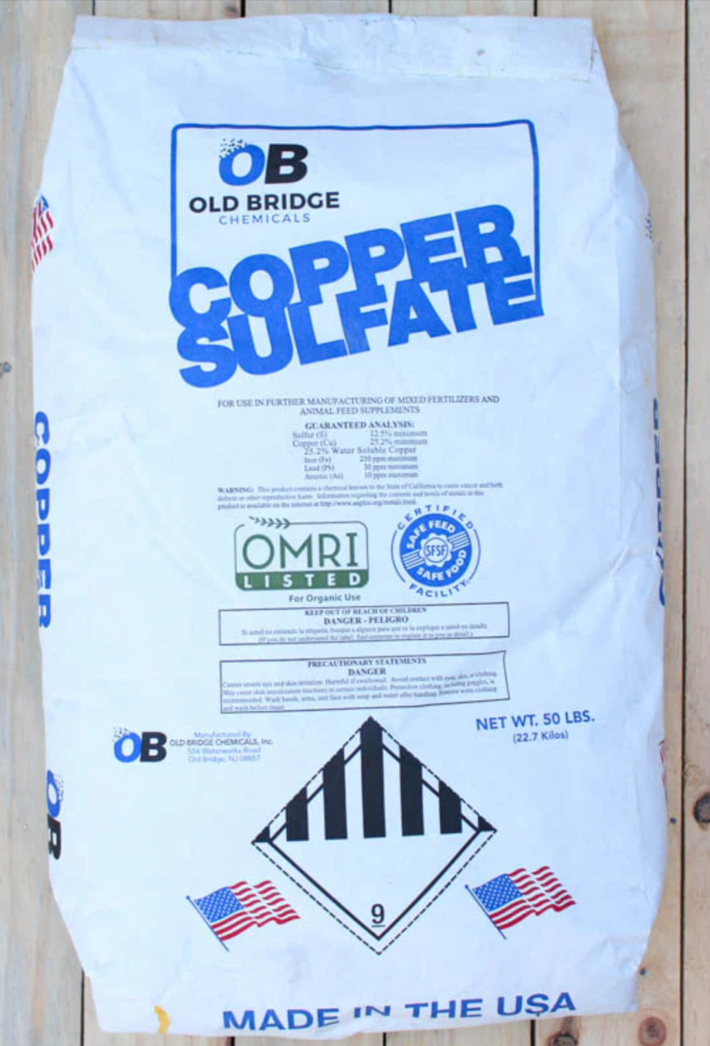 Copper Sulfate Crystals - 50 Lbs. [Fine Grade] [99% Pure]