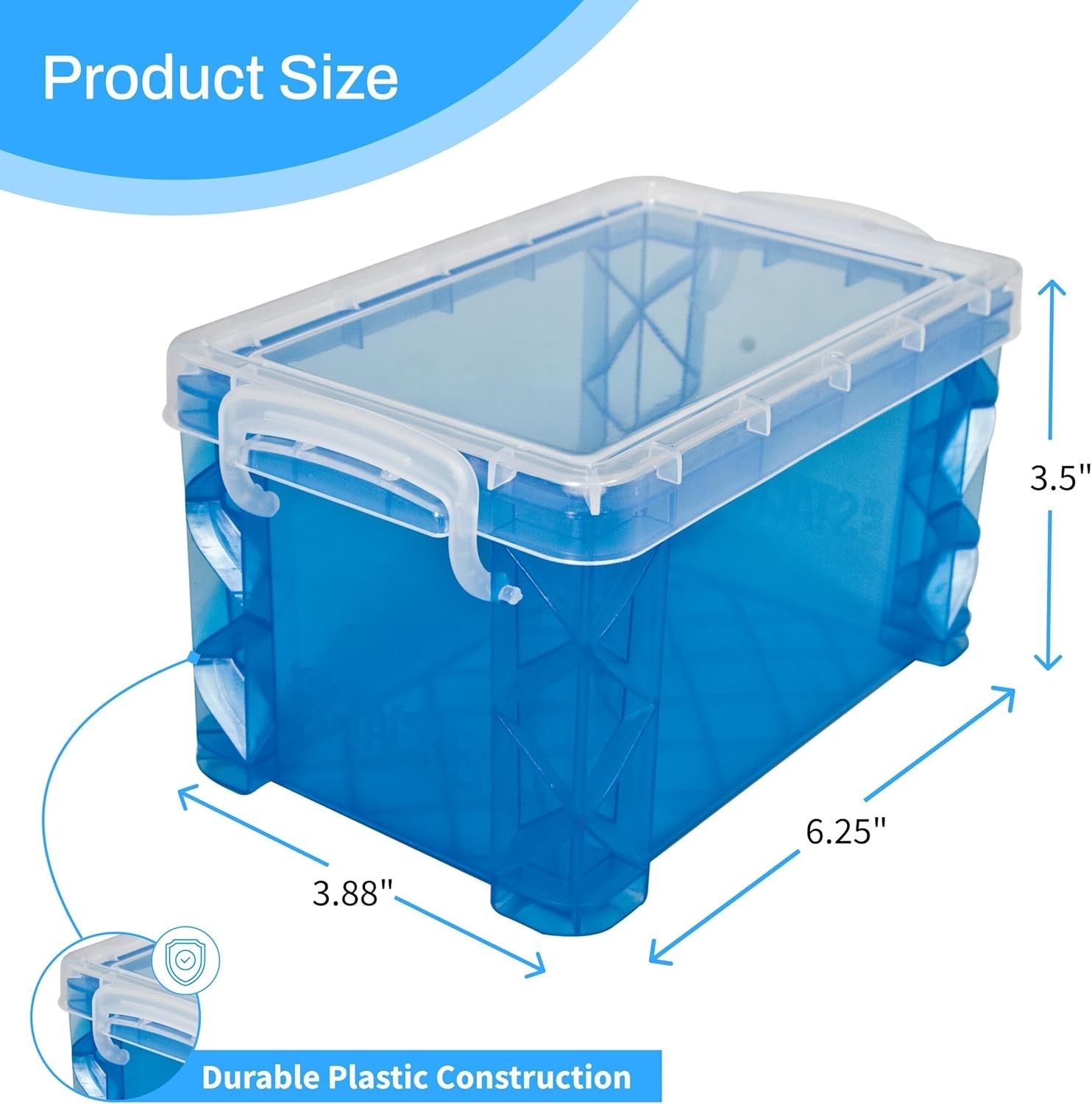 Storage Studios Super Stacker Storage Box-3.6"X4"X6.5" Assorted Colors Lot of 6