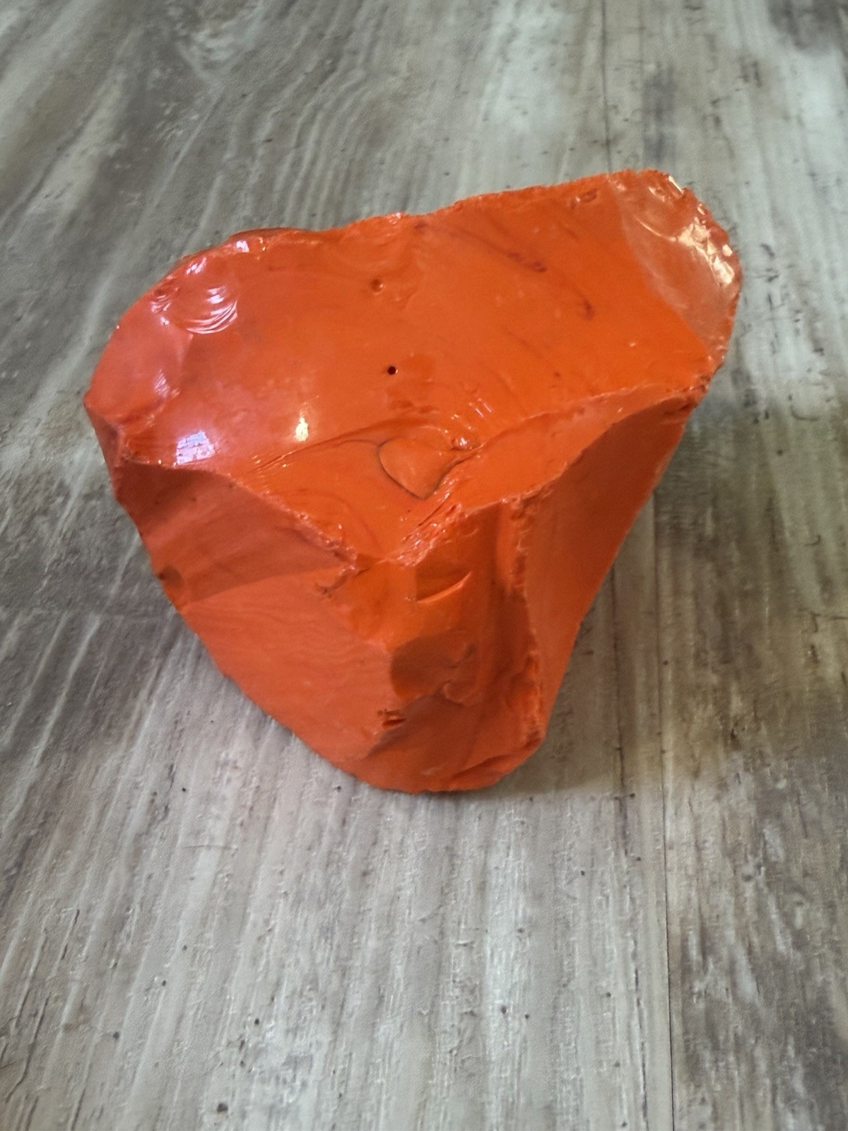 3pc Glass Rock Slag Opaque Fire Orange 6.39lbs TOTAL Rocks Landscape Aquarium