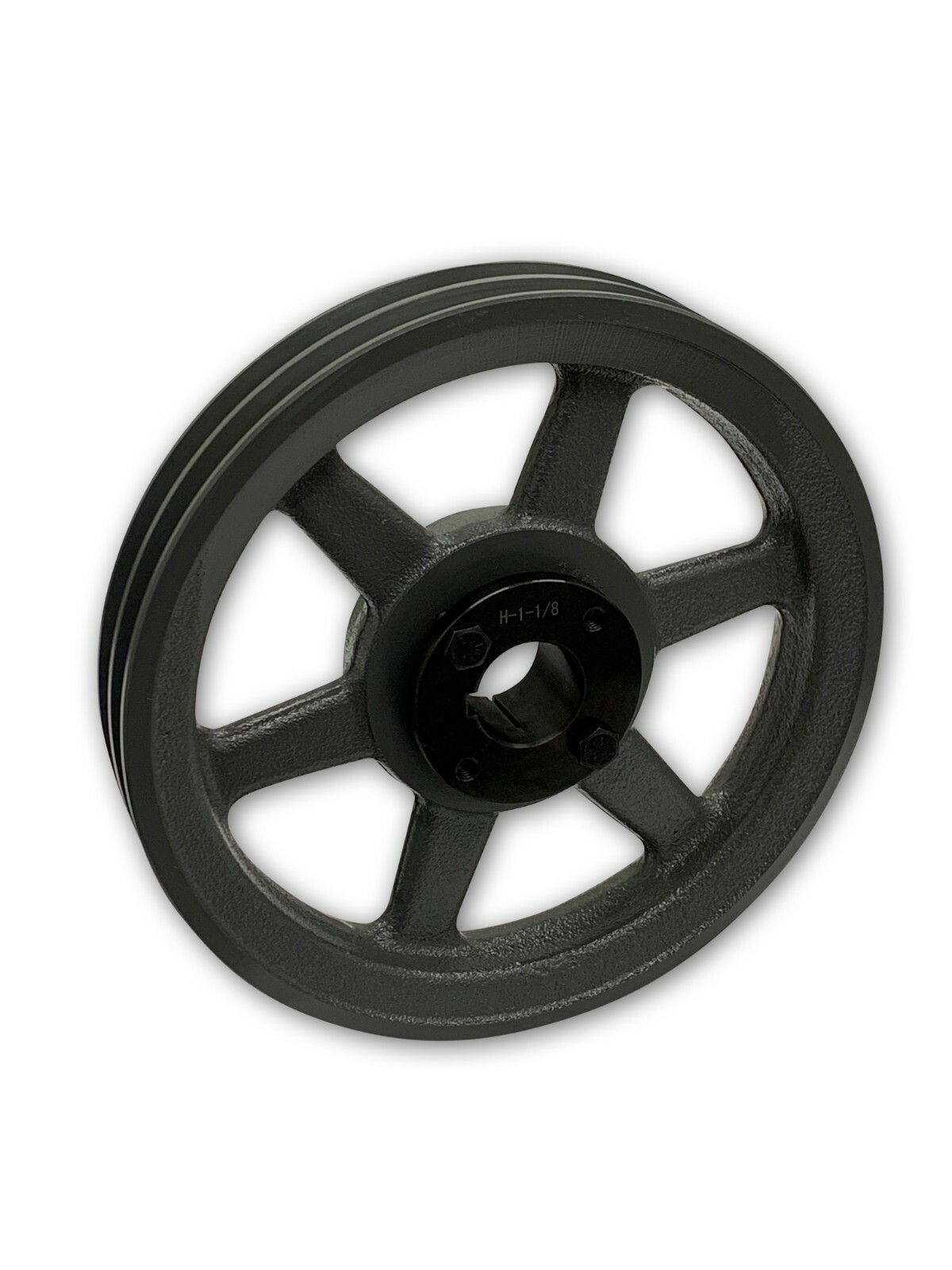 2 GROOVE CAST IRON ELECTRIC MOTOR PULLEY SHEAVE 14.25", TWO GROOVE 3L 4L A BELTS