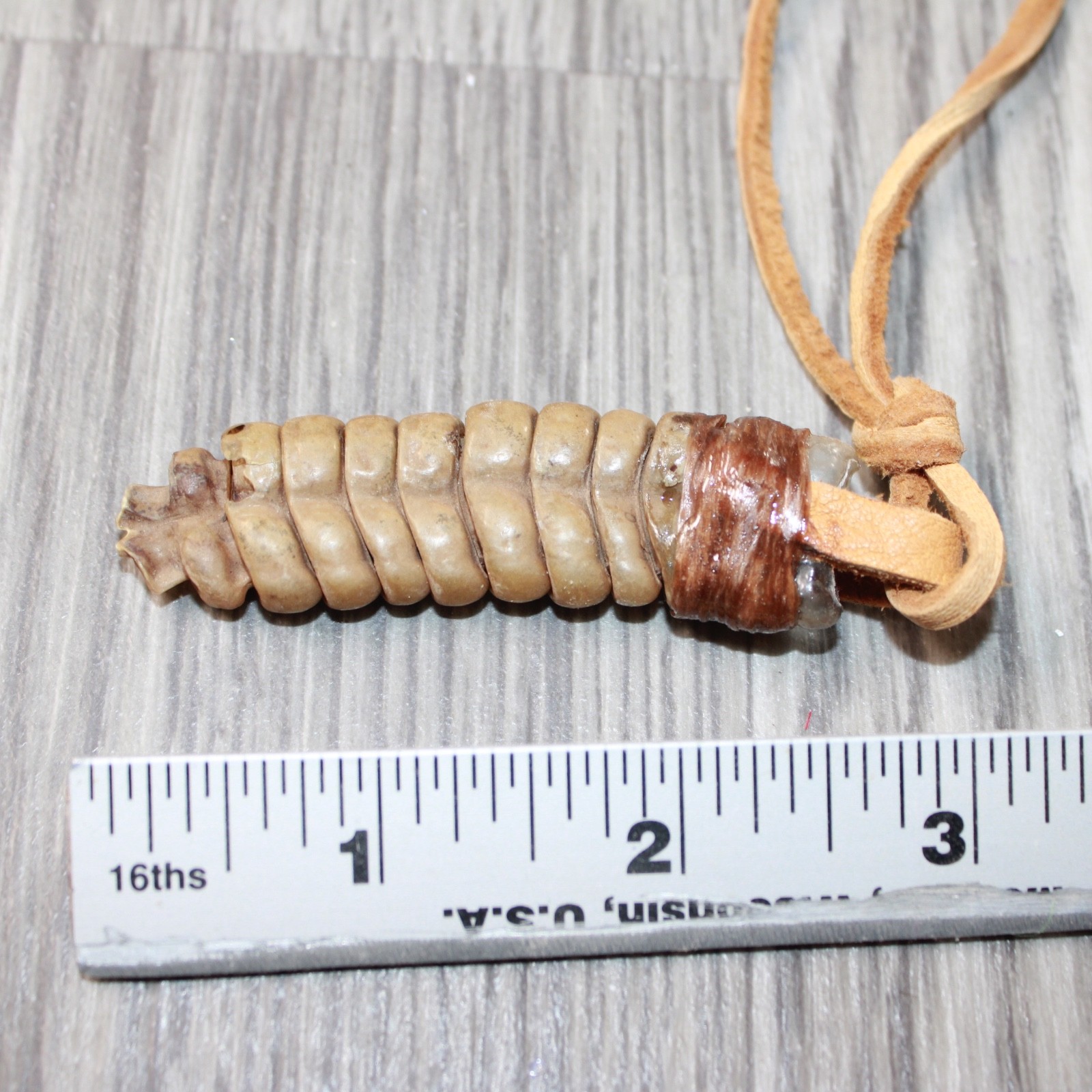 Extra Large Rattlesnake Rattle Necklace #4063 Mountain Man Necklace