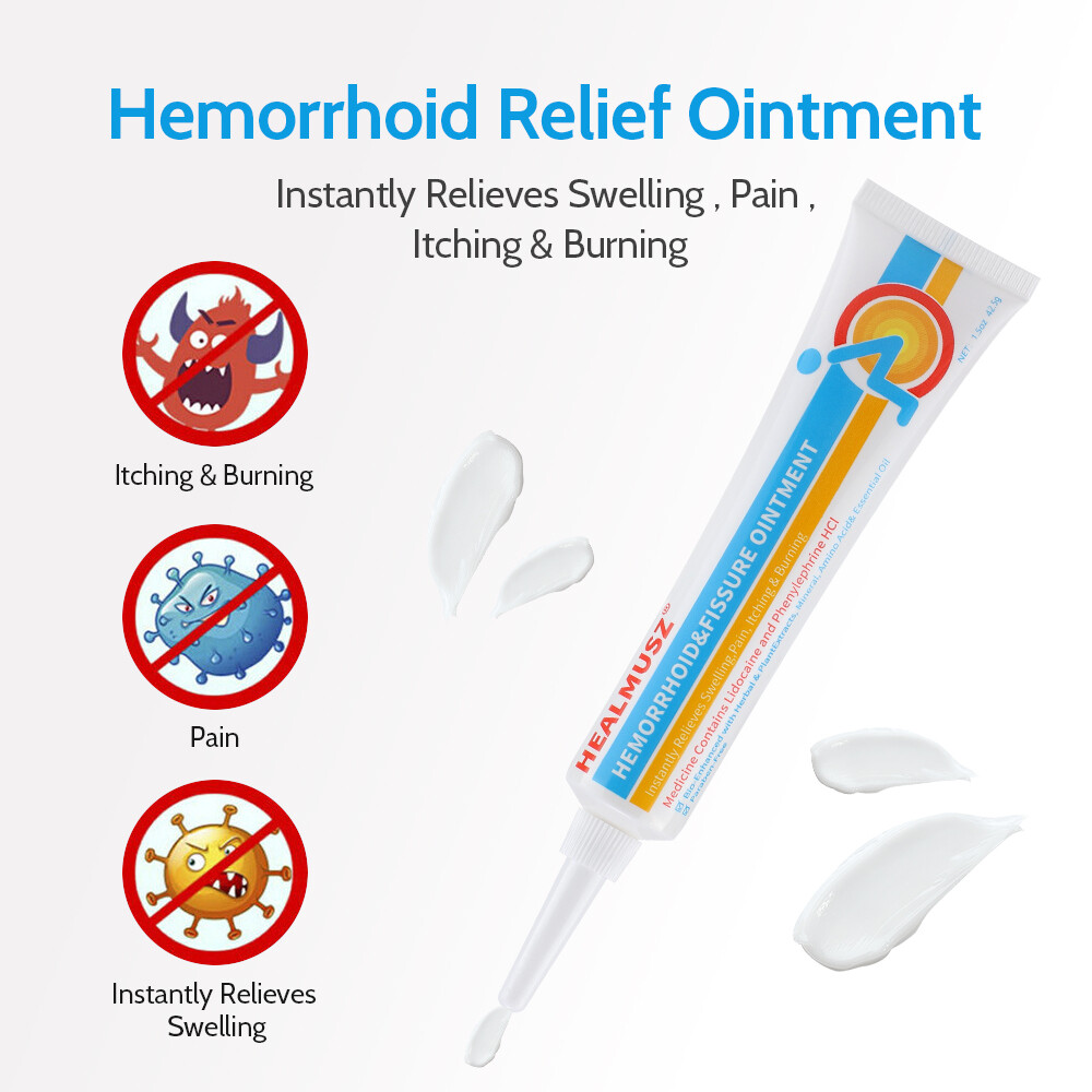 Hemorrhoids Remove Ointment Herbal Cream Relief Piles Pain Reduce Itching 42.5g
