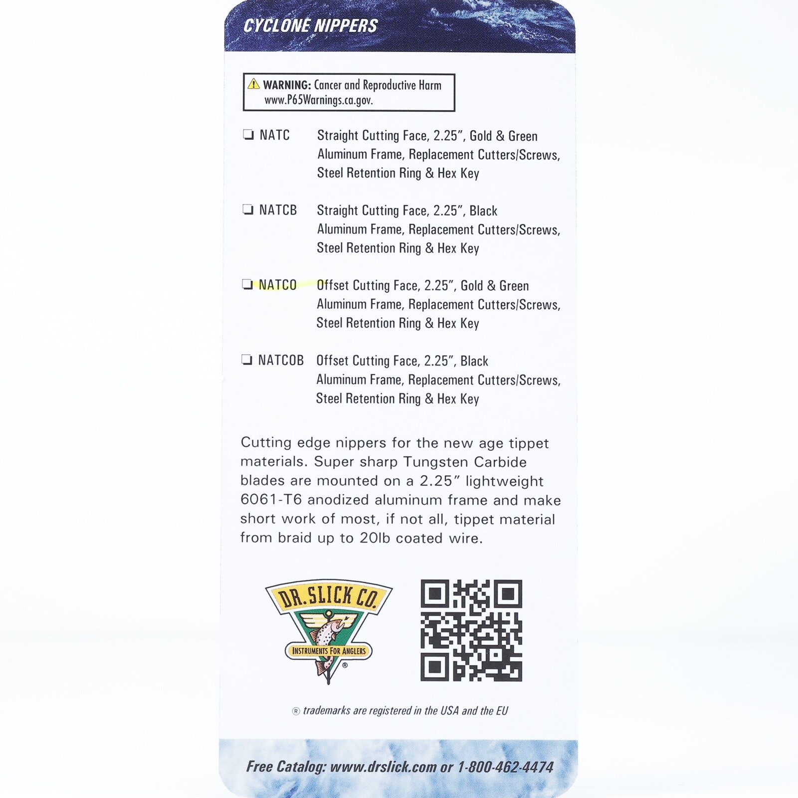 Dr Slick Cyclone Nipper - Offset Cut - Green/Gold - FREE SHIPPING