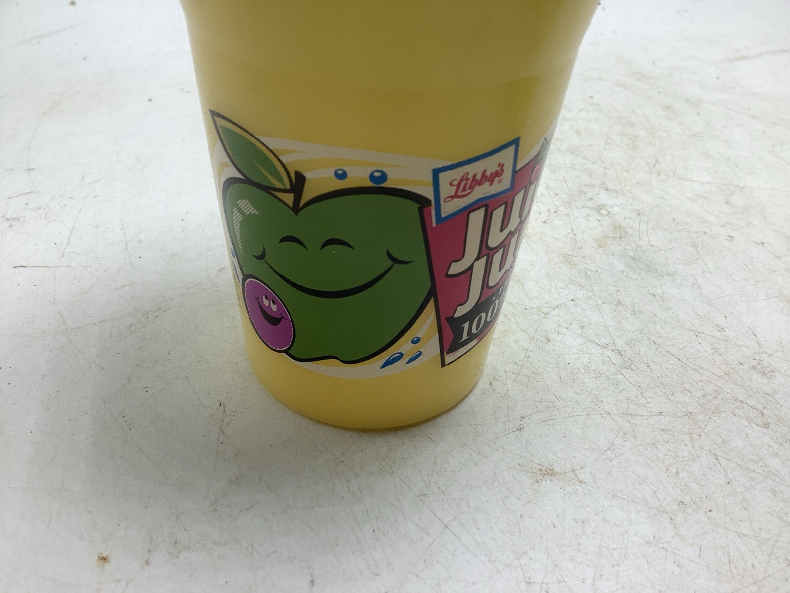 2 Vintage Playtex Juicy Juice Advertisement Plastic Sippy Cup with Valve RARE