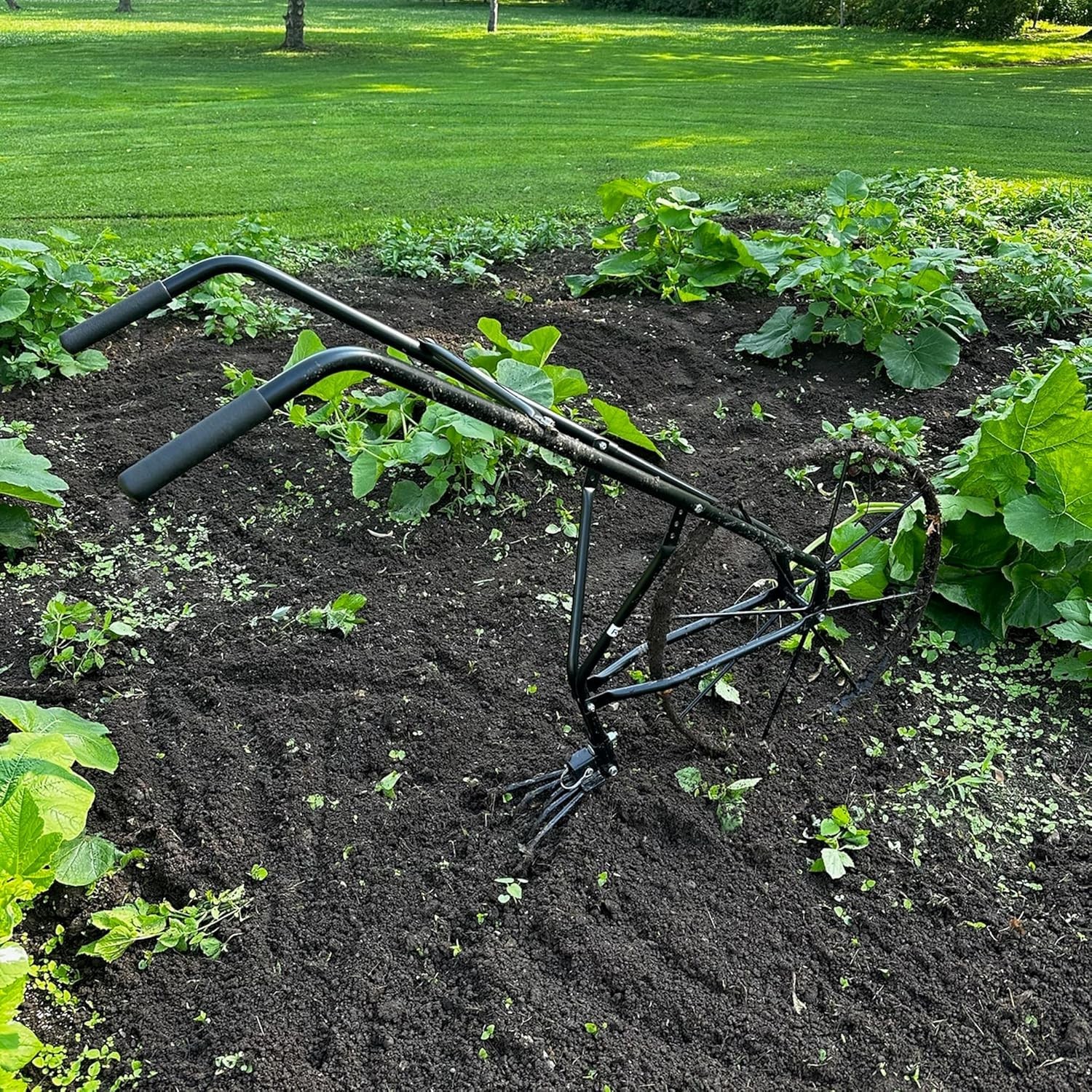 High Wheel Cultivator with Comfort Handle with 3- Position Adjustable, Quick Cha