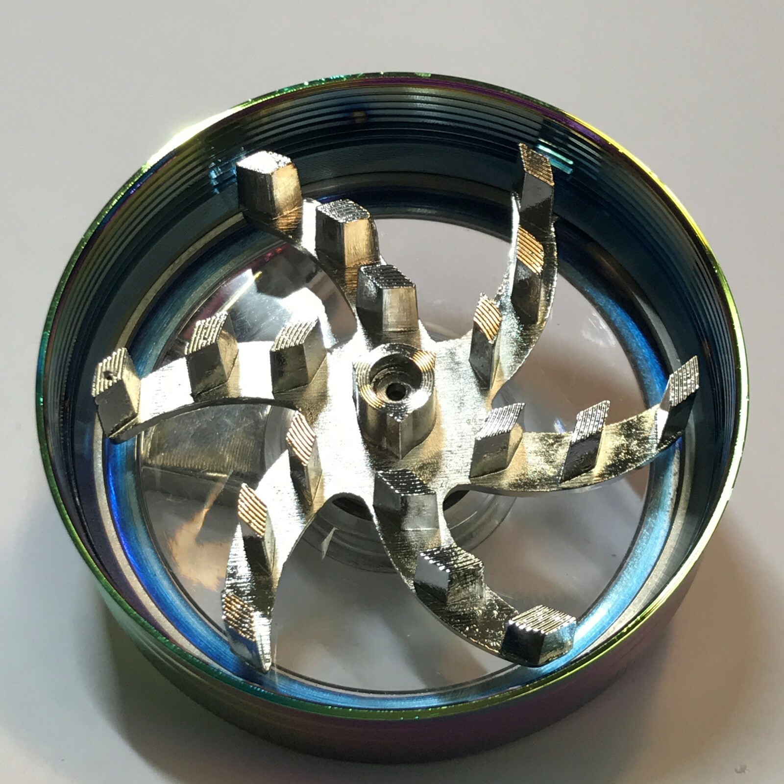 2 Inch 4 Piece Metal Herbal Herb Spice Tobacco Grinder Crusher With Handle Crank