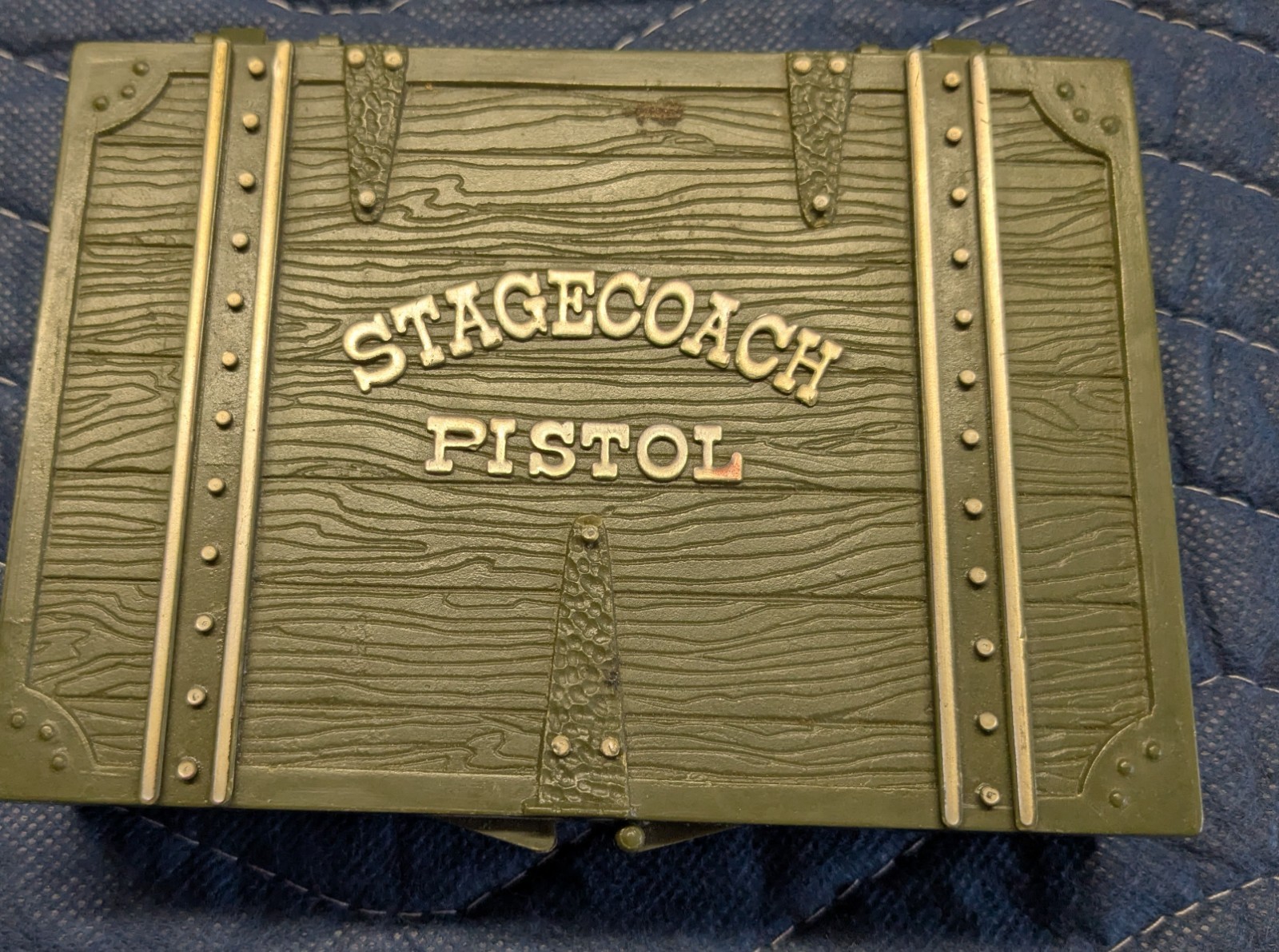 1960's Marx Toys: Stagecoach Cap Gun/Pistol chrome barrel extra cylinder