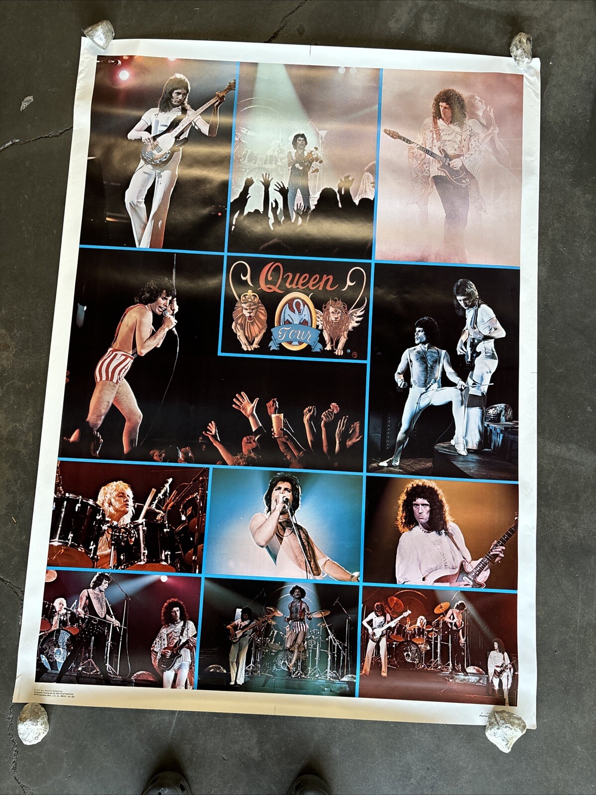 Queen collage large Poster Vintage 1977 rock 42" x58" C2072