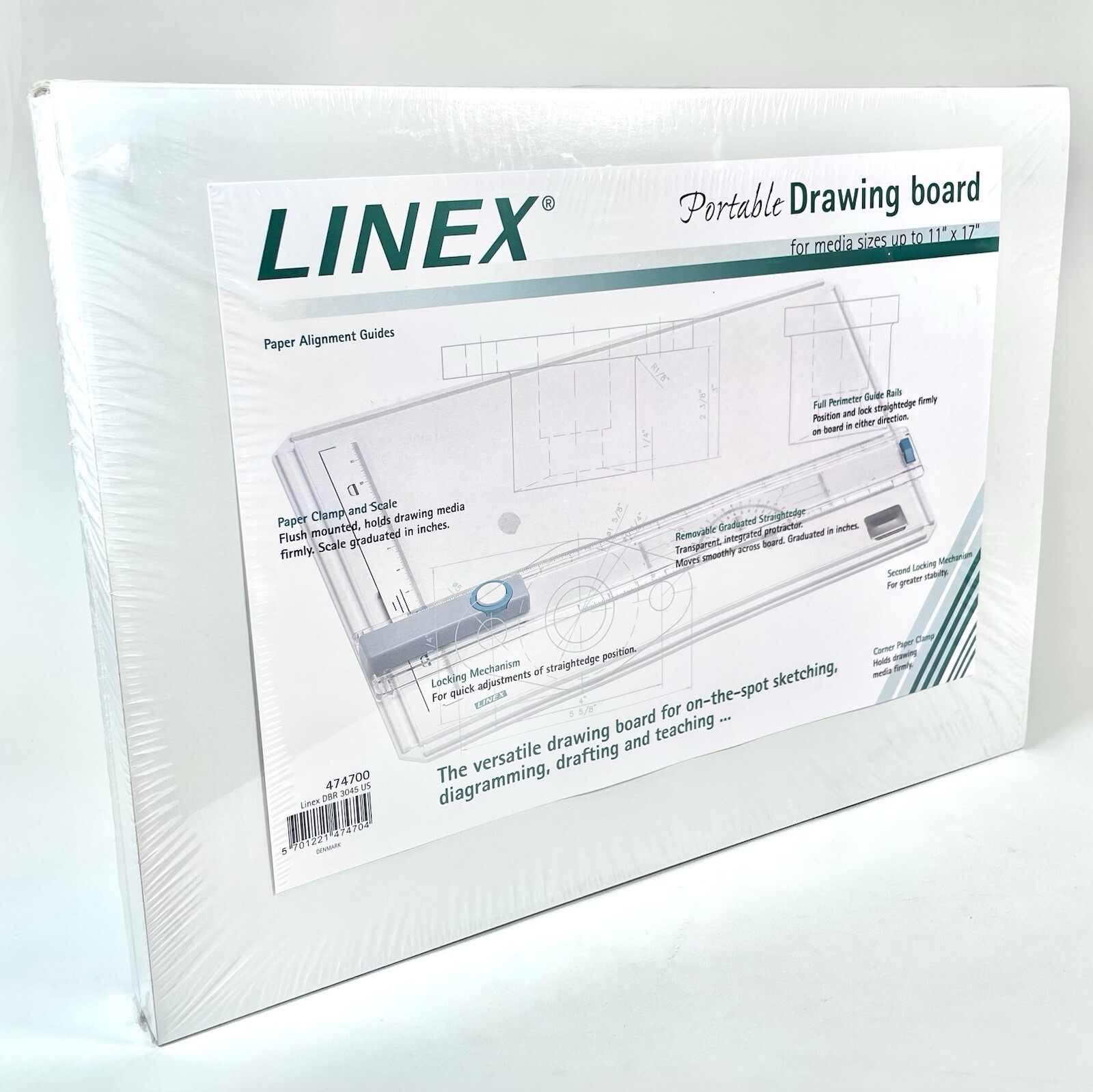 LINEX Portable Drawing Art Board Multi-Function Drafting Scale In Inches DBR3045