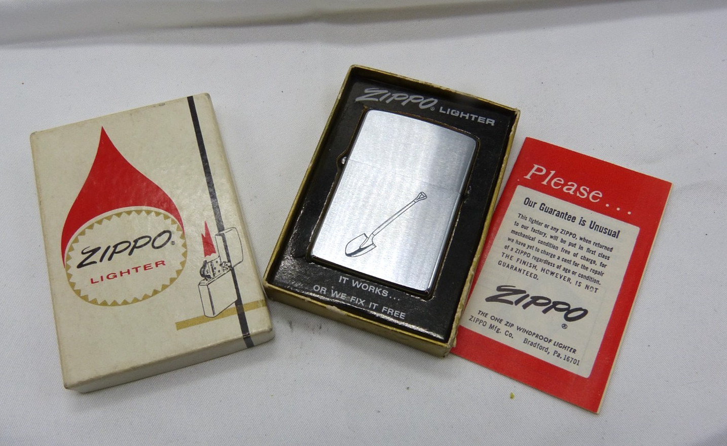 Vintage Unfired 1969 Zippo Lighter Ground Breaking NYC Water Tunnel No 3 1970