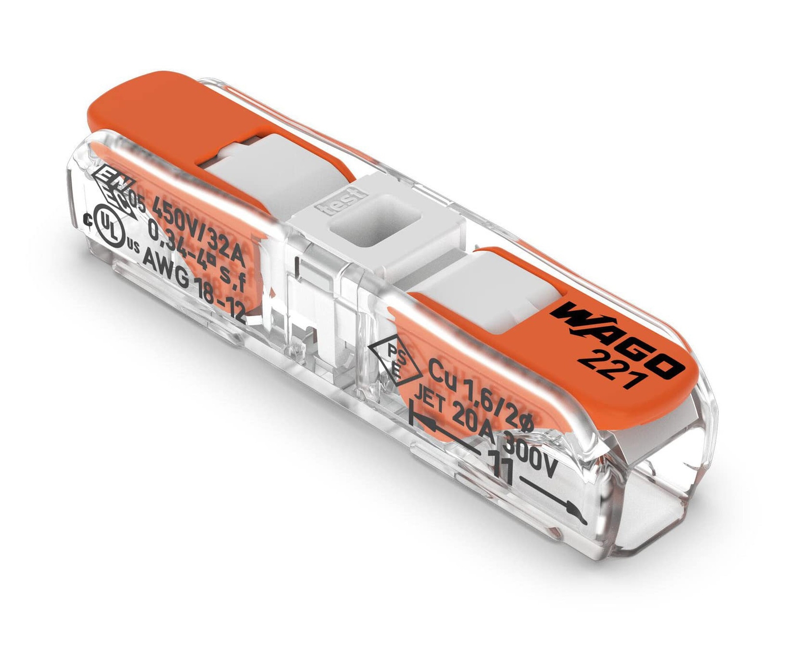 WAGO 221 Lever Nuts 90pc Compact Splicing Wire Connector Assortment with Case