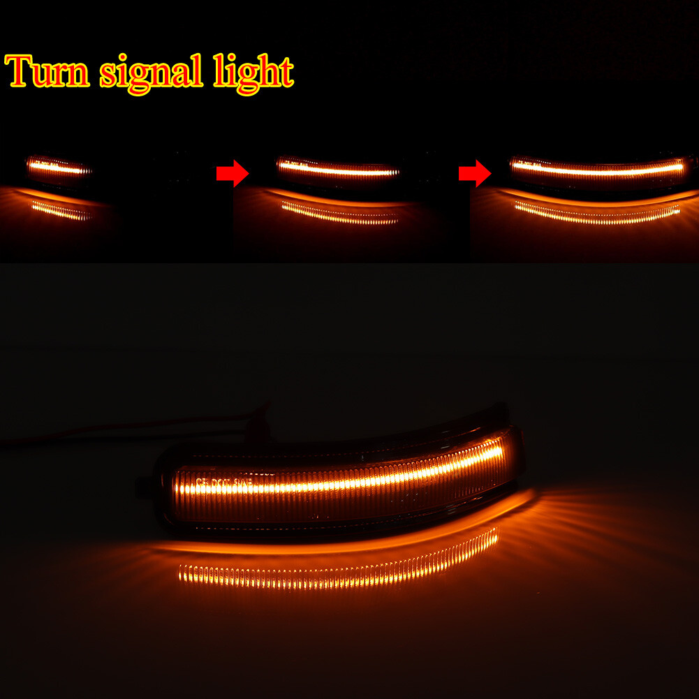 Smoke Sequential Amber LED Side Mirror Signal Lights For 2009-2014 Nissan Maxima