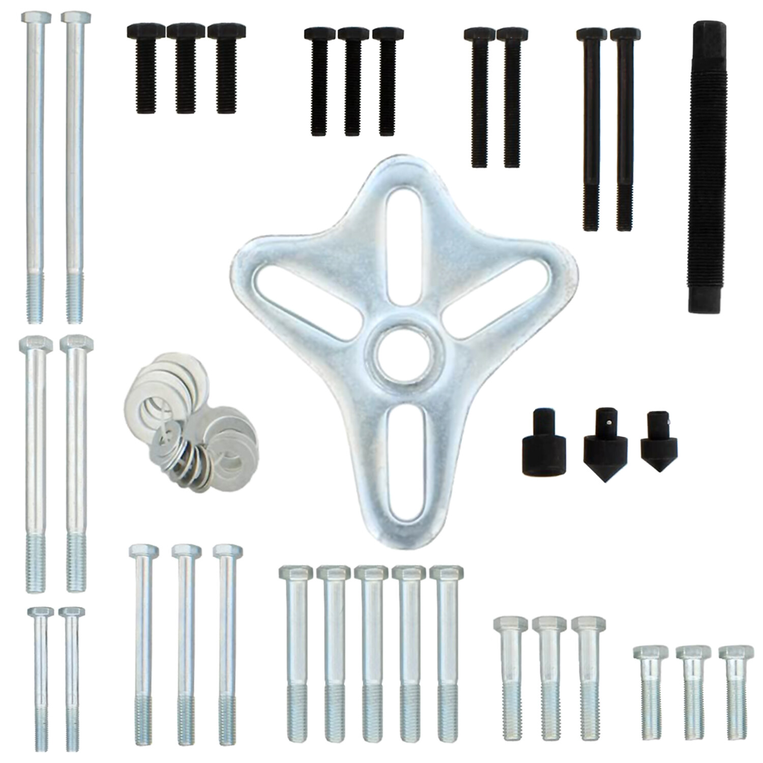 46Pc Harmonic Balancer Gear Puller Steering Wheel Kit with Case