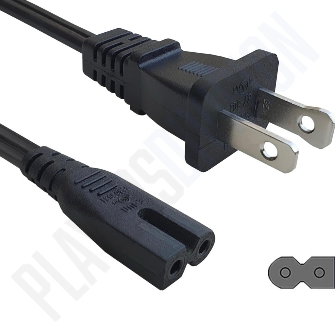 Playstation PSX PS1 PS2 FAT Replacement AC Power Cord Cable — Polarized NEW