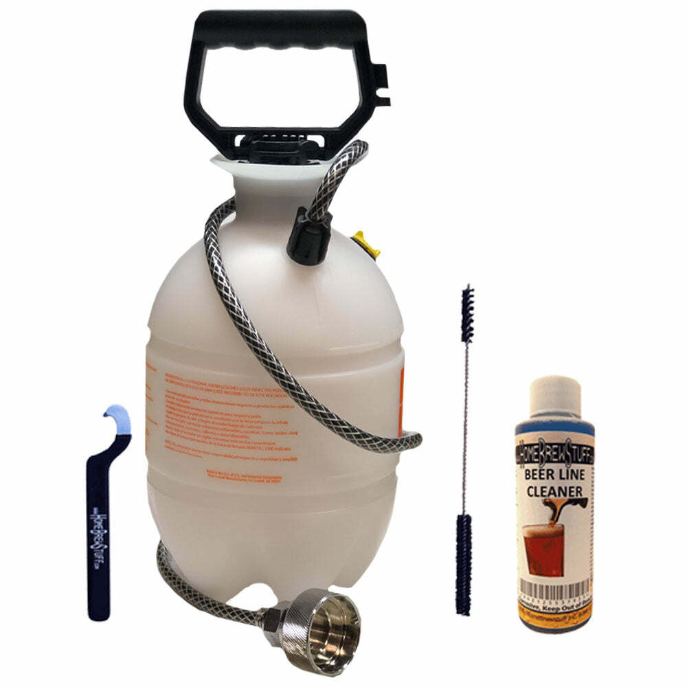 TAPCRAFT Deluxe One Gallon Hand Pump Beer Line Cleaning Kit With Beer Line Clean