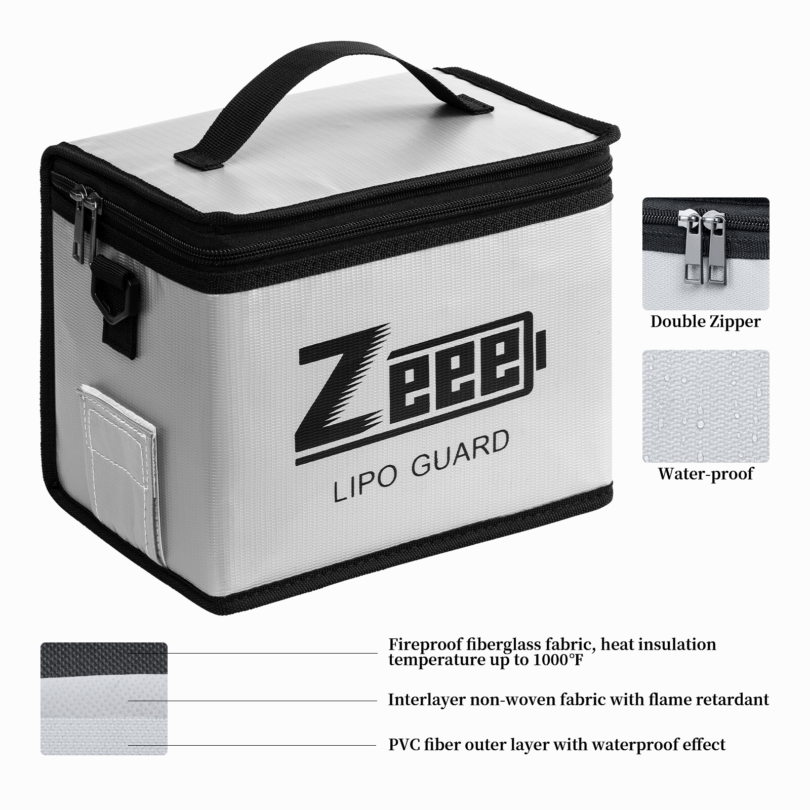 Zeee Fireproof Explosionproof Storage Guard Bag for Lipo Battery Charge& Storage