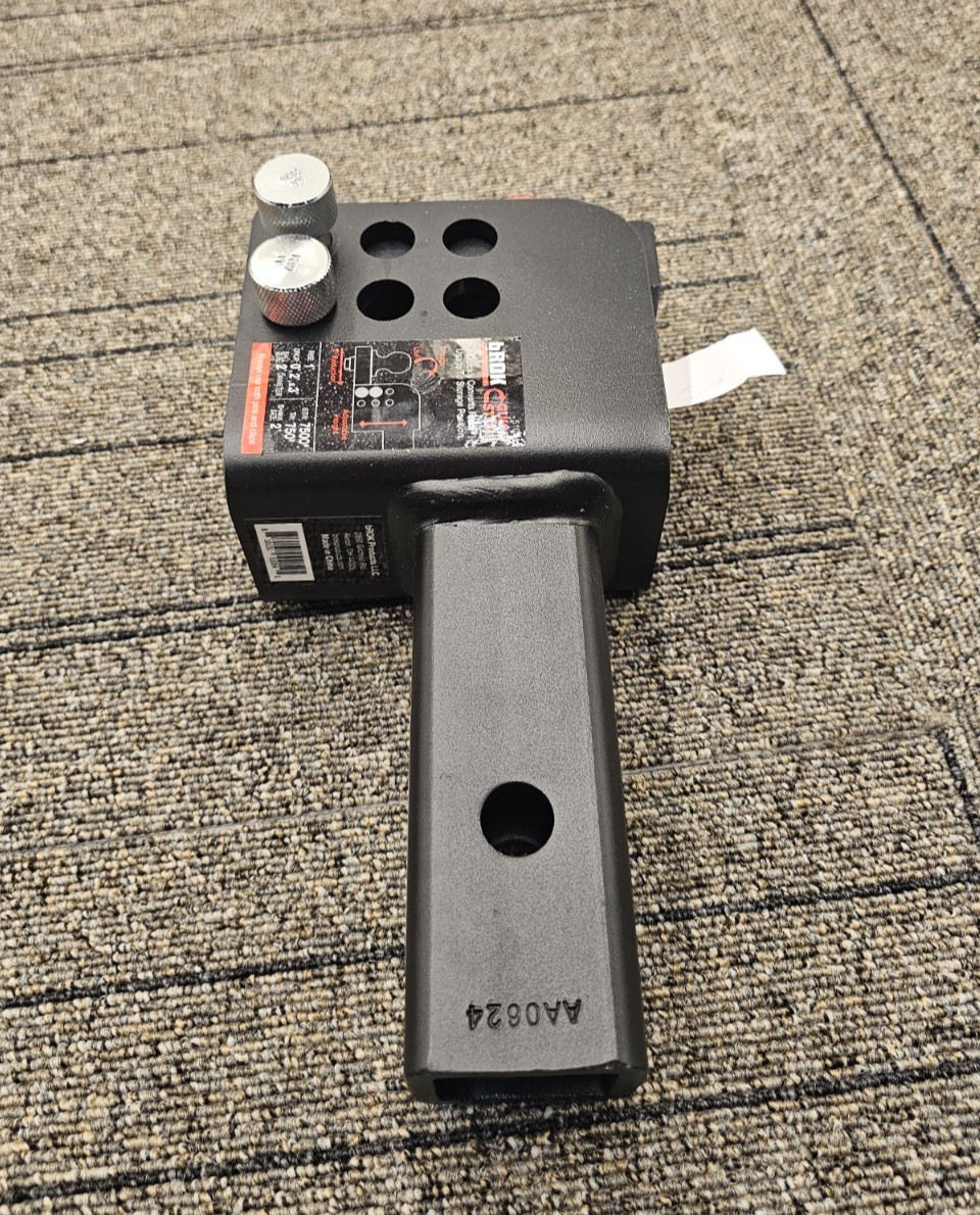 bROK 51054 2" Flip Mount Adjustable Heavy Duty Hitch 7500 lb Quick Store Black