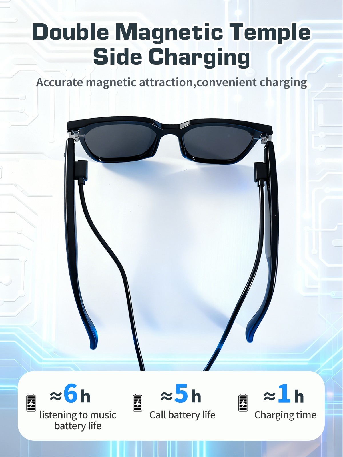 NEW Smart Glasses AI Bluetooth Call Music Translation for Men&Women Work Travel
