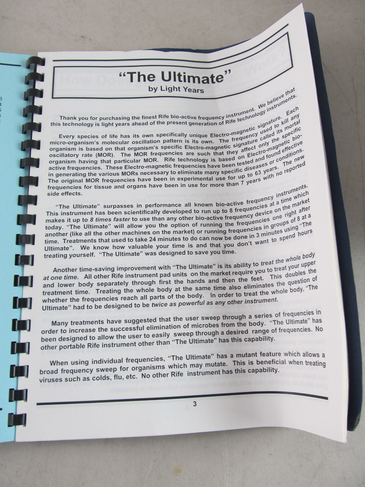 The Ultimate Bio-Active Frequency Instrument Advanced Rife w/ Probes, Manual