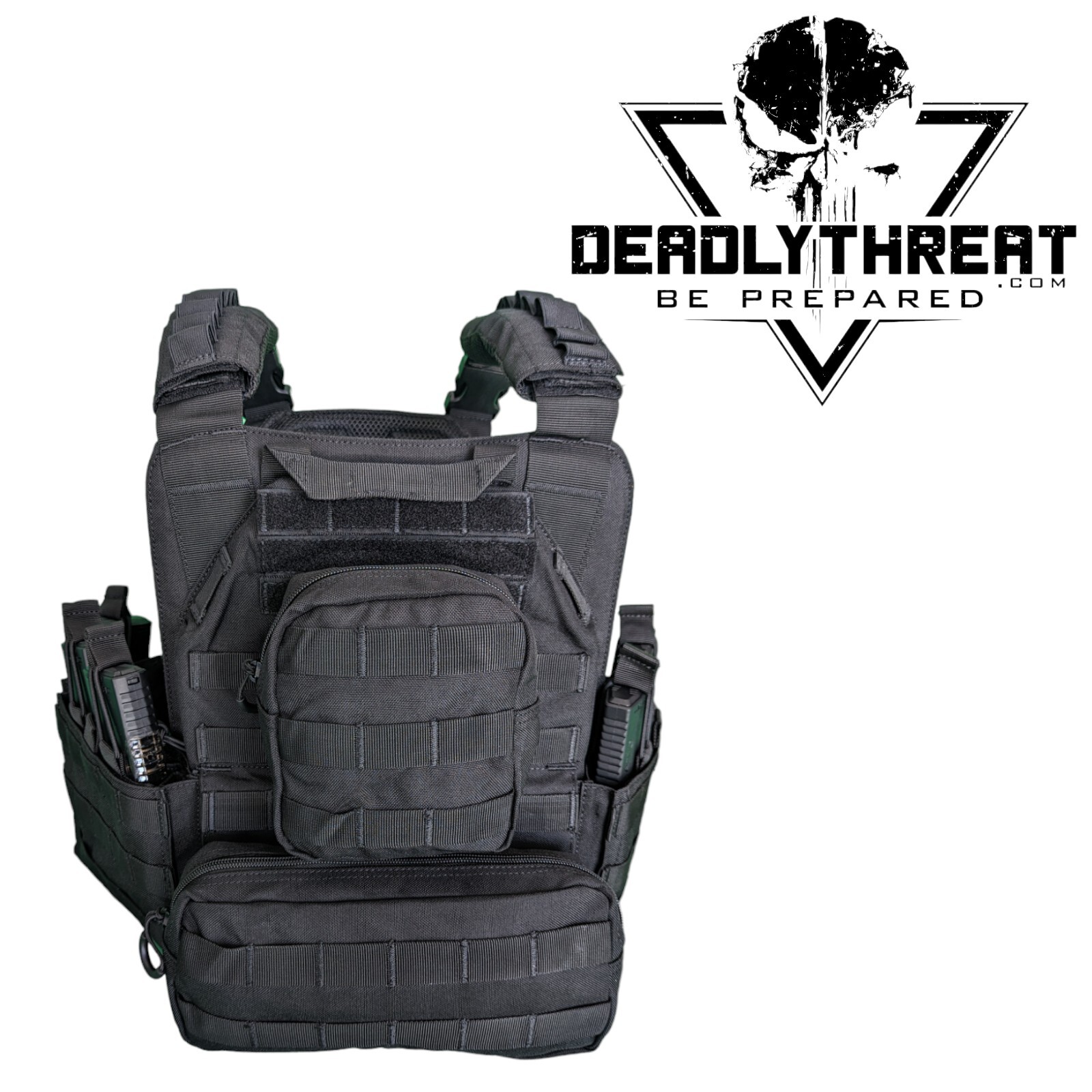 Urban Assault Black Storm Tactical Vest Plate Carrier